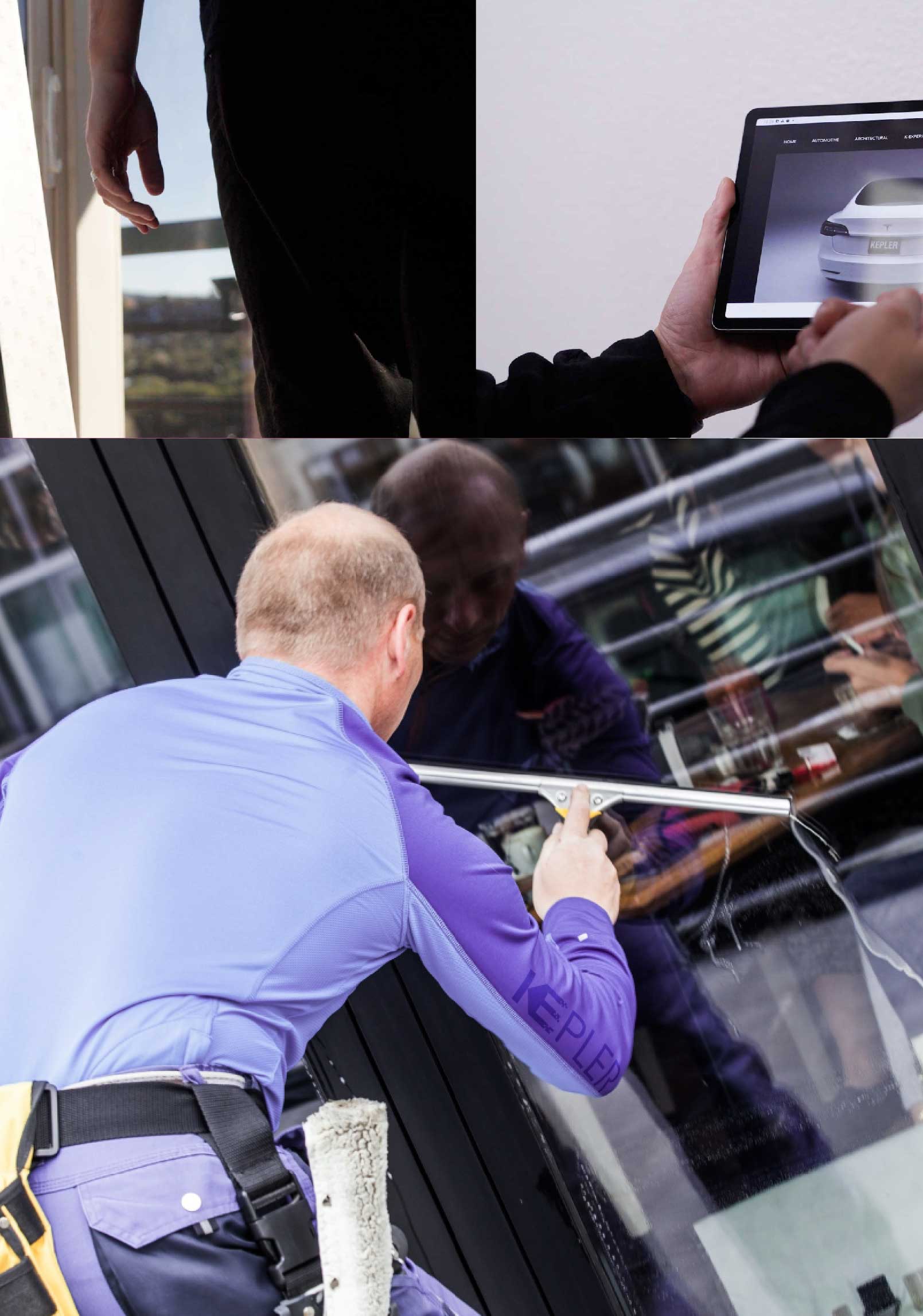 Kepler Expert Applying Anti-Graffiti Window Film to a Albertville Shop Front