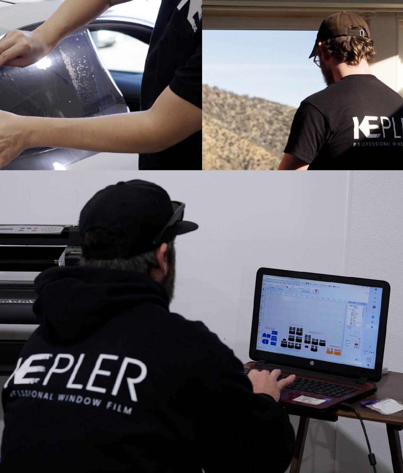 Ceramic Window Tinting Expert Cutting Film in Mukilteo, Washington