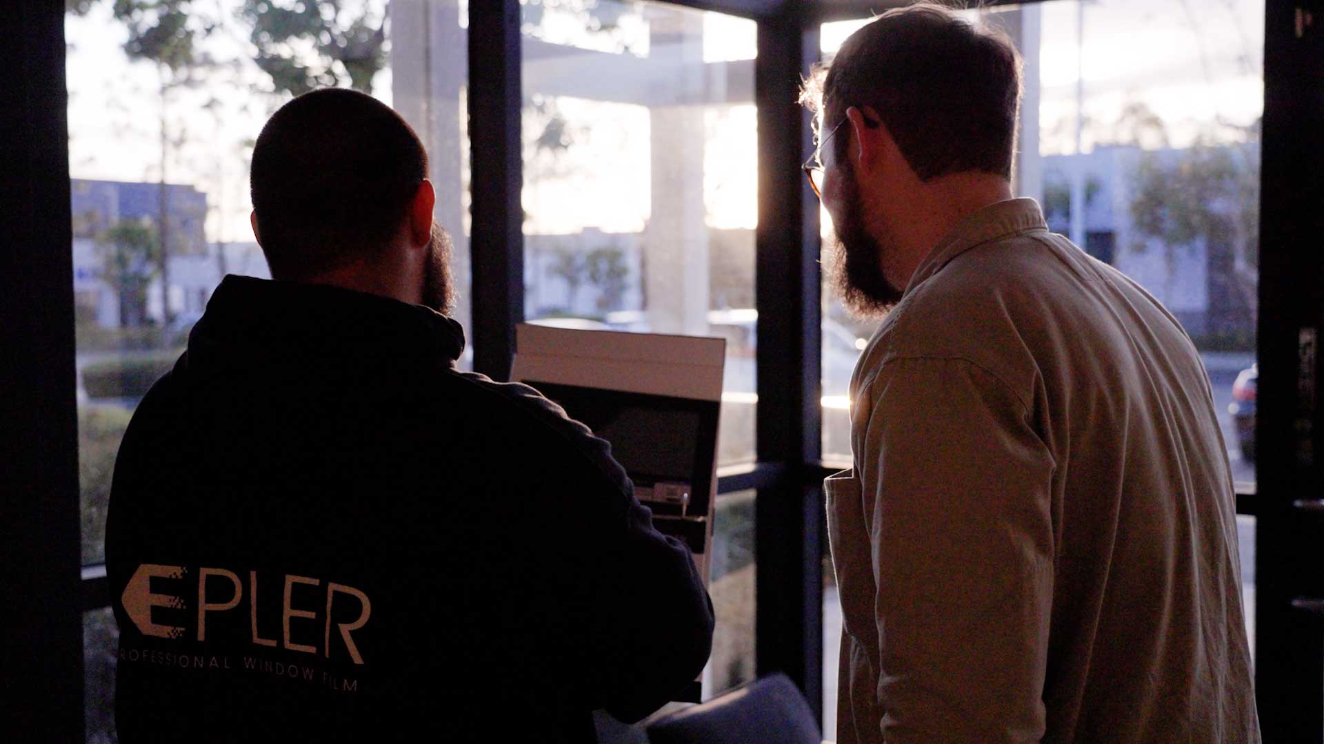 Kepler Specialist Discussing Commercial Window Tinting Prices with Customer in Ohio
