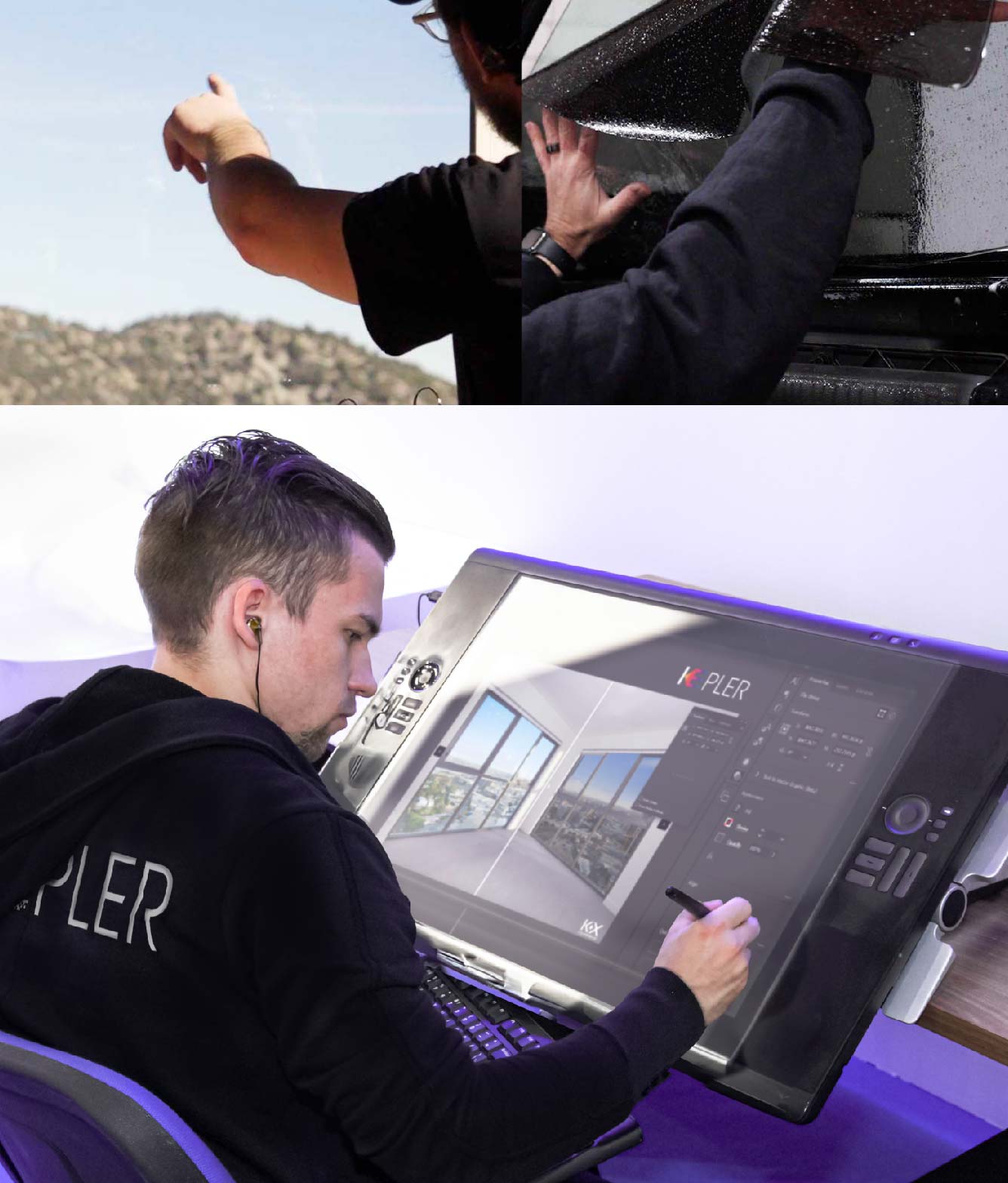 Kepler Specialist Performing Commercial Window Tinting in Clovis Clovis