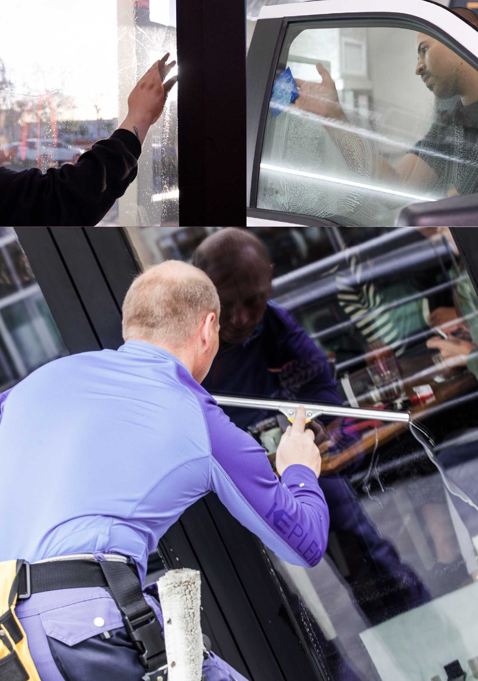 Kepler Professional Applying Anti-Graffiti Window Film to a Salem Shop Front