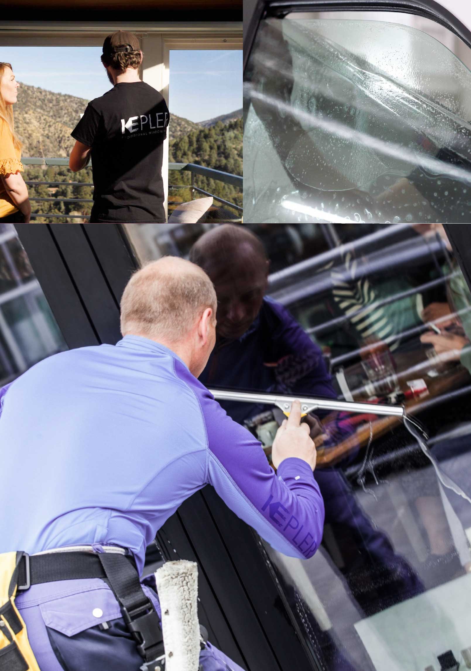 Kepler Professional Applying Anti-Graffiti Window Film to a Payson Shop Front