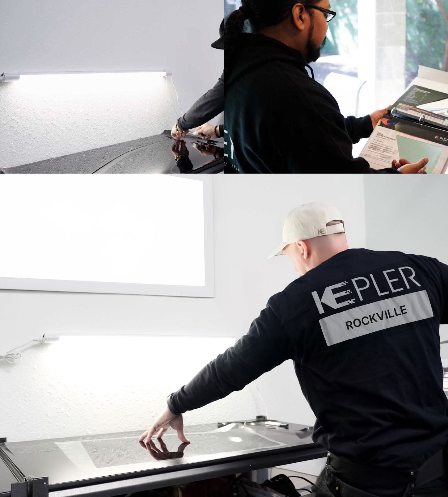 Window Tinting Specialist Cutting Film in Rockville, Maryland
