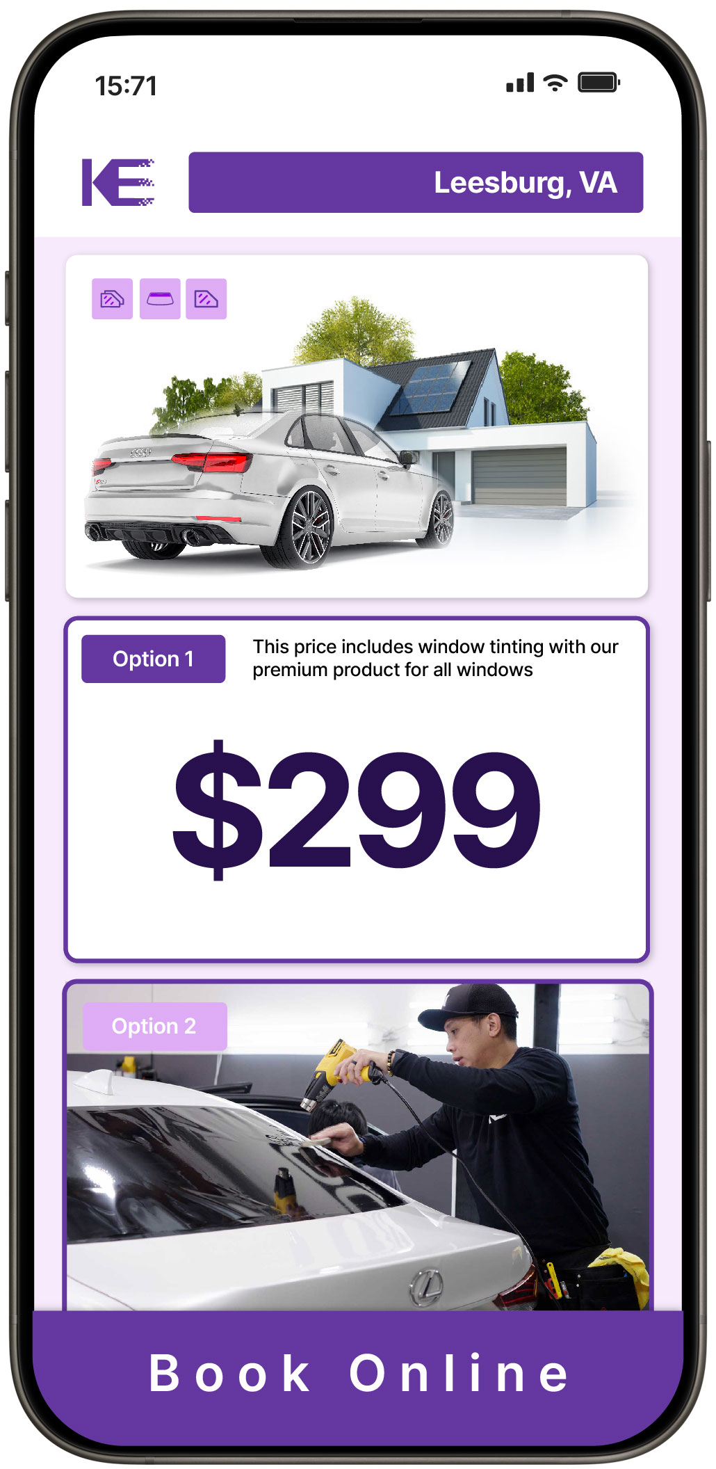 View Competitive Tesla Window Tinting Rates in Waynesboro, Virginia
