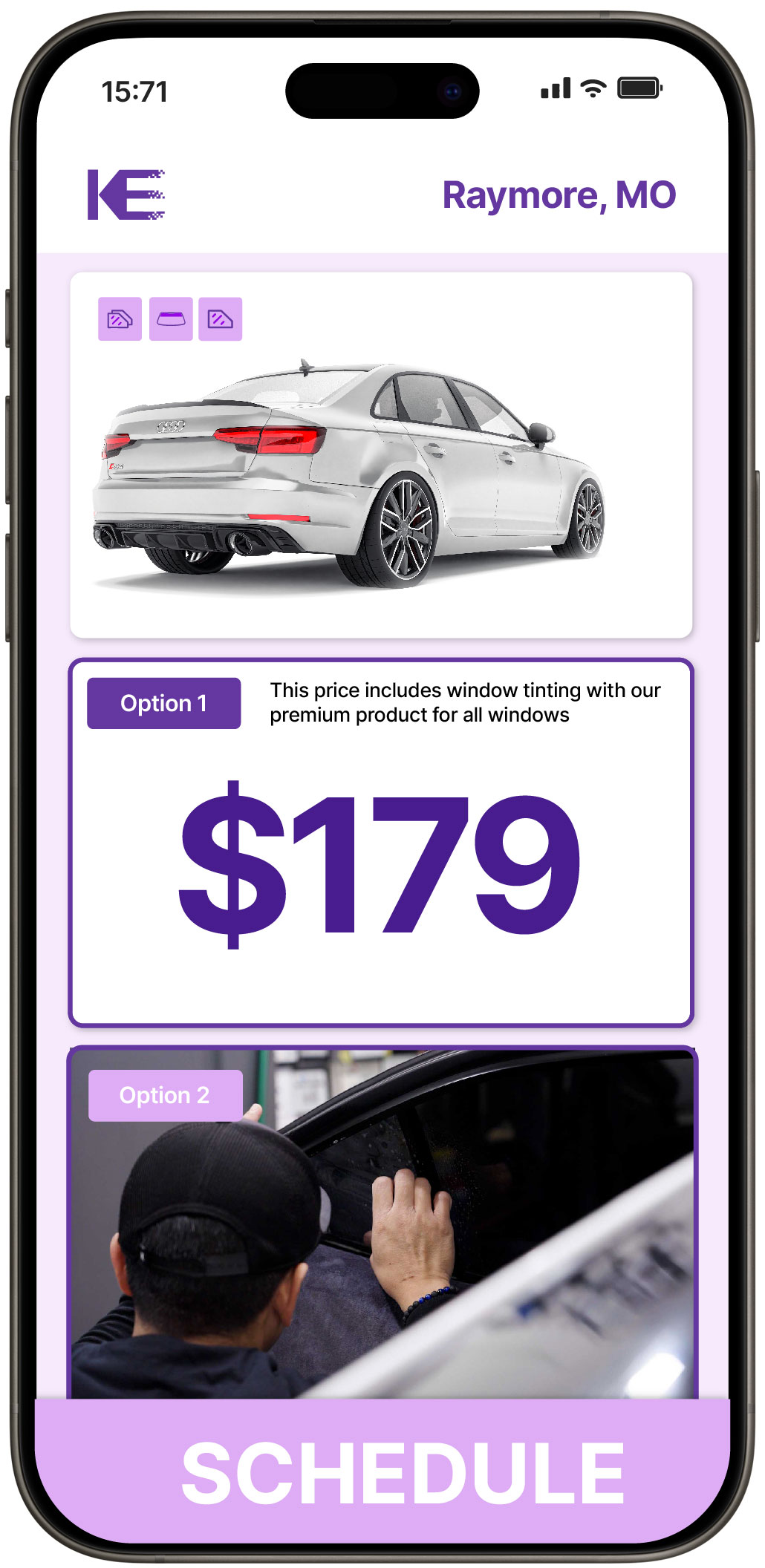 View Competitive Car Window Tinting Rates in Raymore, Missouri