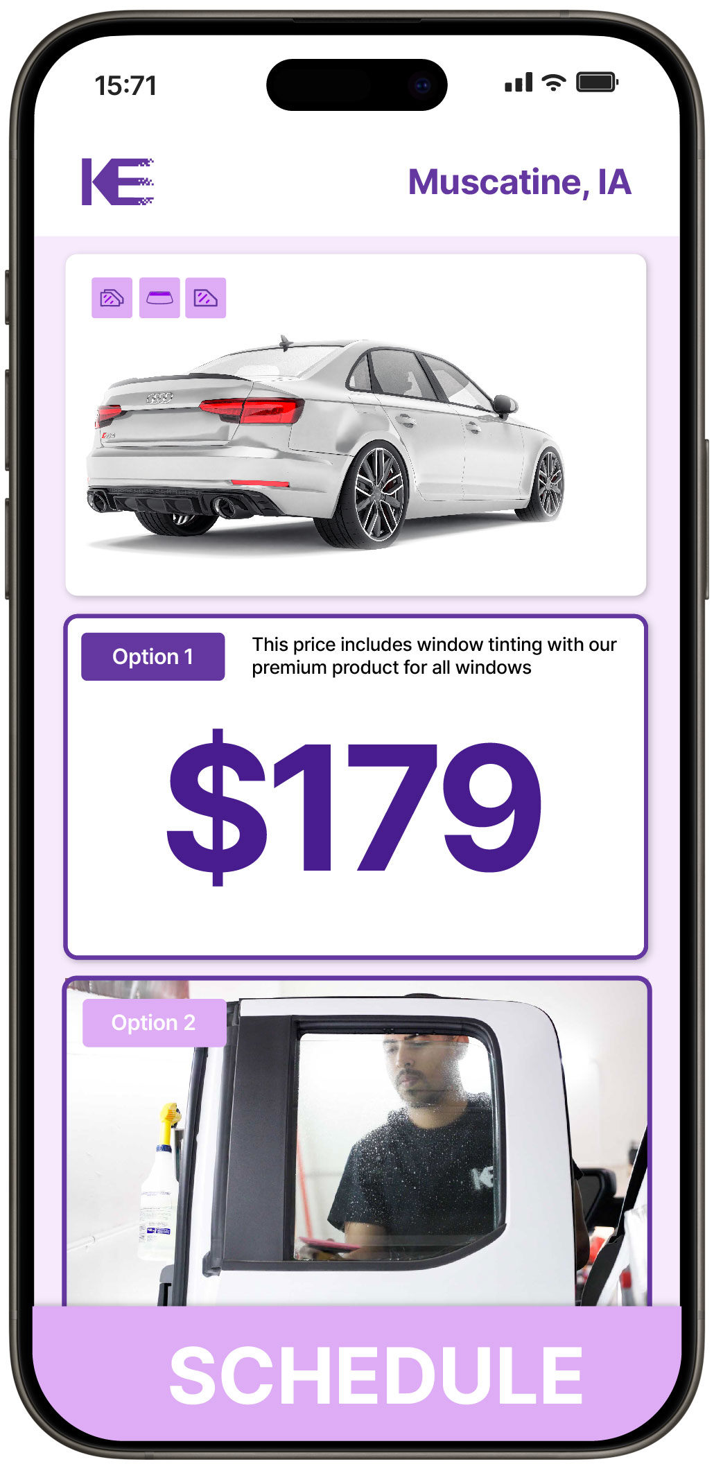 View Competitive Car Window Tinting Prices in Muscatine, Iowa