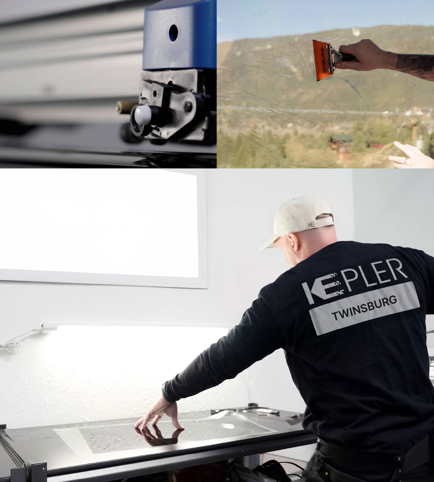 Window Tinting Specialist Cutting Film in Twinsburg, Ohio