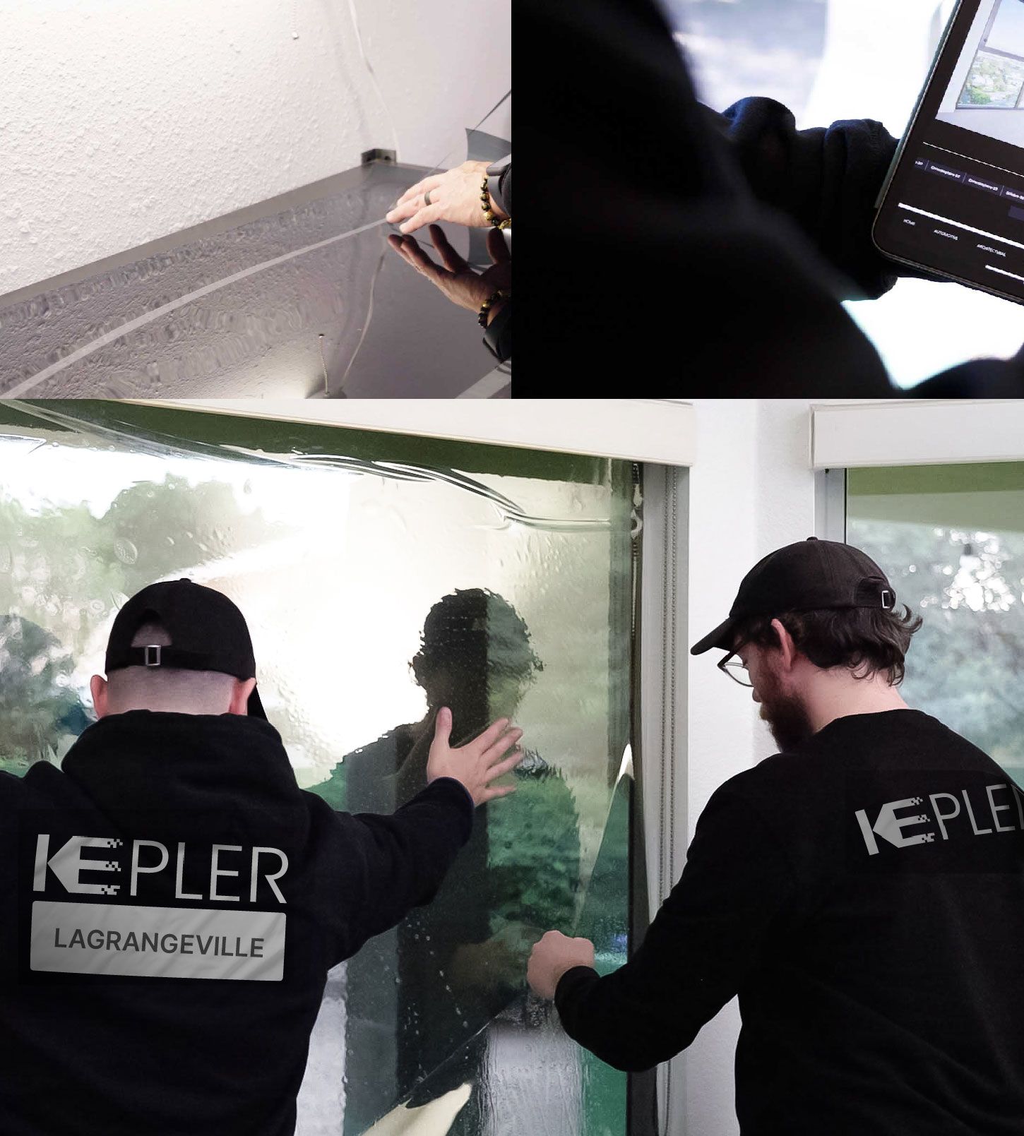 Kepler Technician Installing High-tech Window Tint to Home in Lagrangeville