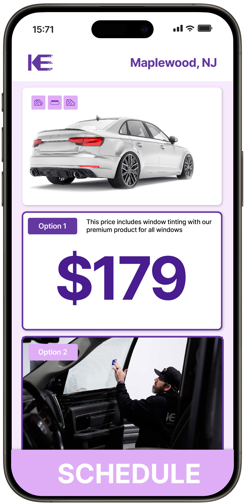 View Competitive Car Window Tinting Rates in Maplewood, New Jersey