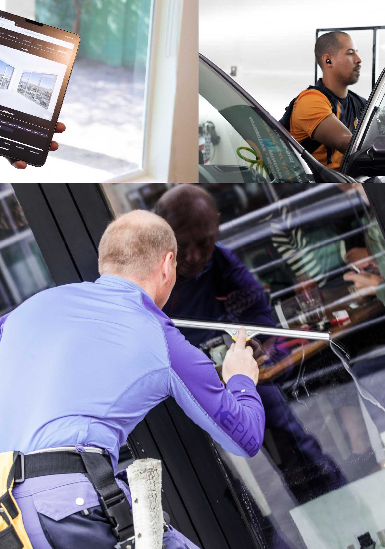Kepler Expert Applying Anti-Graffiti Window Film to a Florence Shop Front
