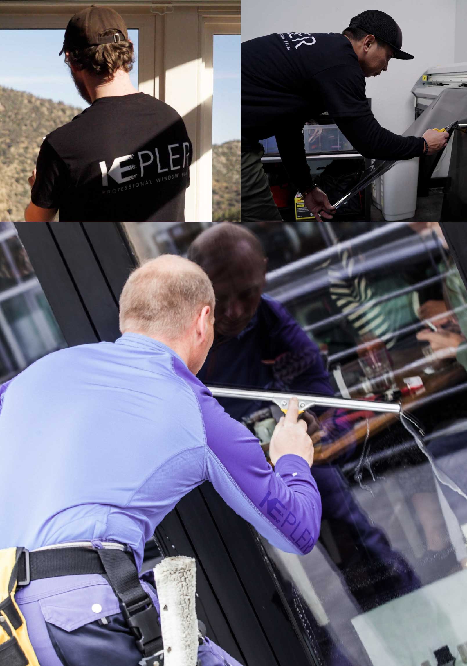 Kepler Skilled Applying Anti-Graffiti Window Film to a Lehigh Acres Shop Front