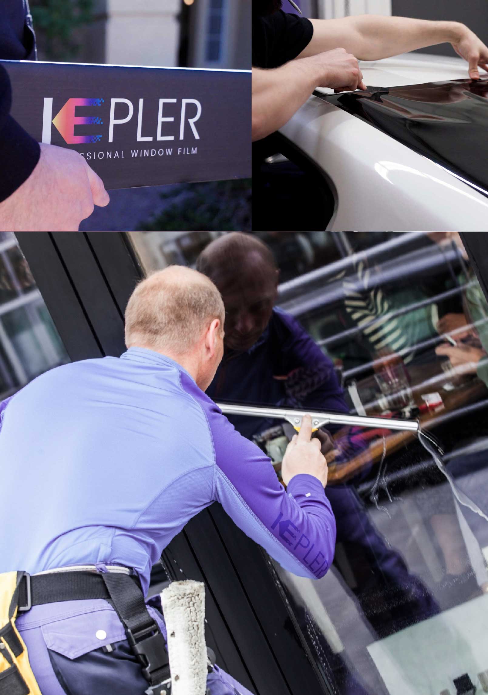 Kepler Skilled Applying Anti-Graffiti Window Film to a King of Prussia Shop Front