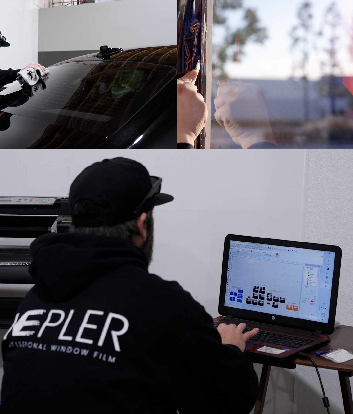 Ceramic Window Tinting Expert Cutting Film in Essex, Maryland