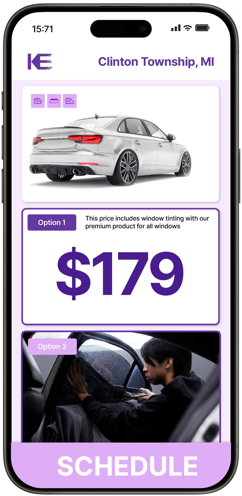 View Reasonable Car Window Tinting Rates in Clinton Township, Michigan