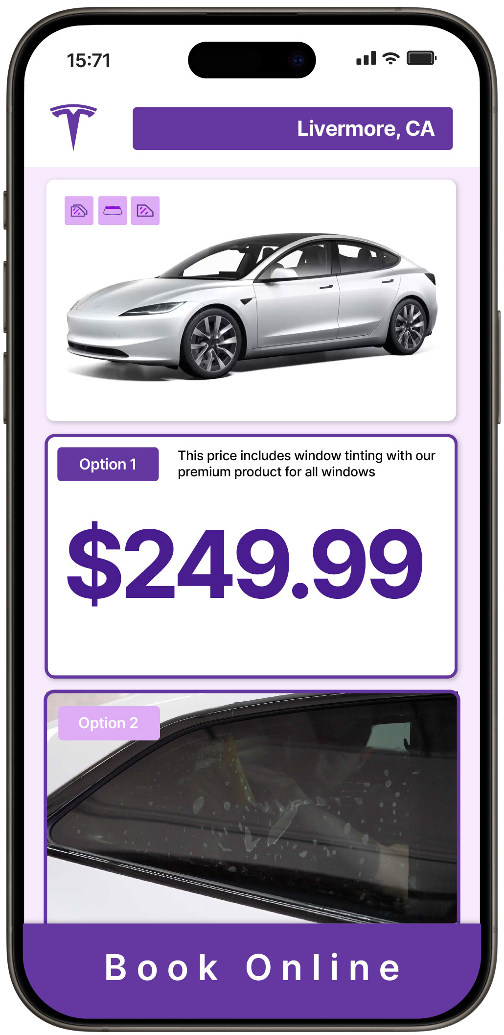 View Reasonable Tesla Window Tinting Rates in Livermore, California