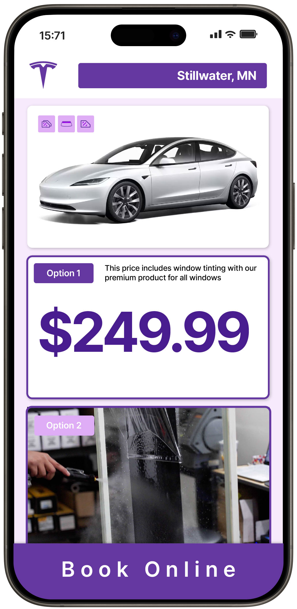 View Reasonable Tesla Window Tinting Costs in Stillwater, Minnesota