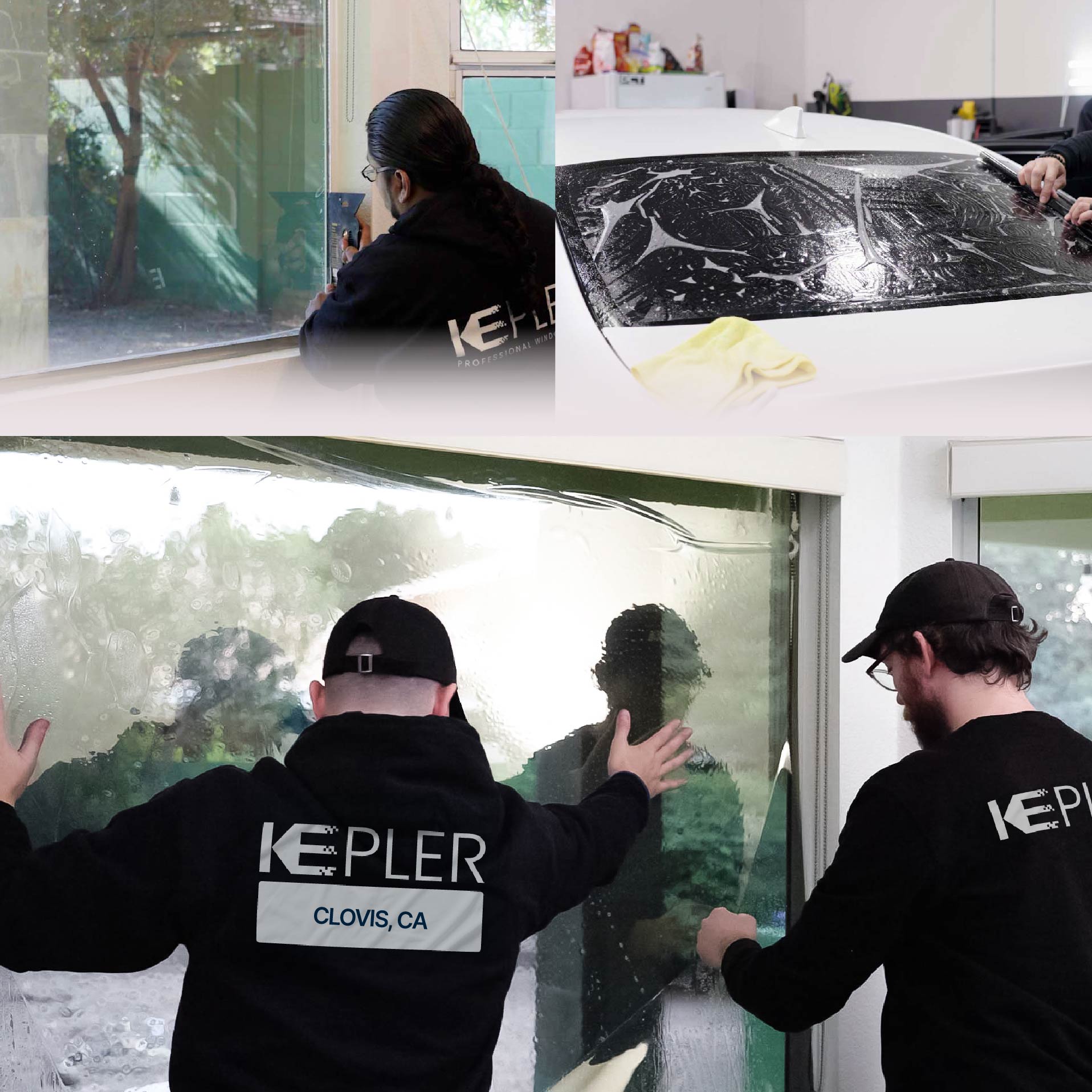 Kepler Specialist Performing Commercial Window Tinting in Clovis Clovis