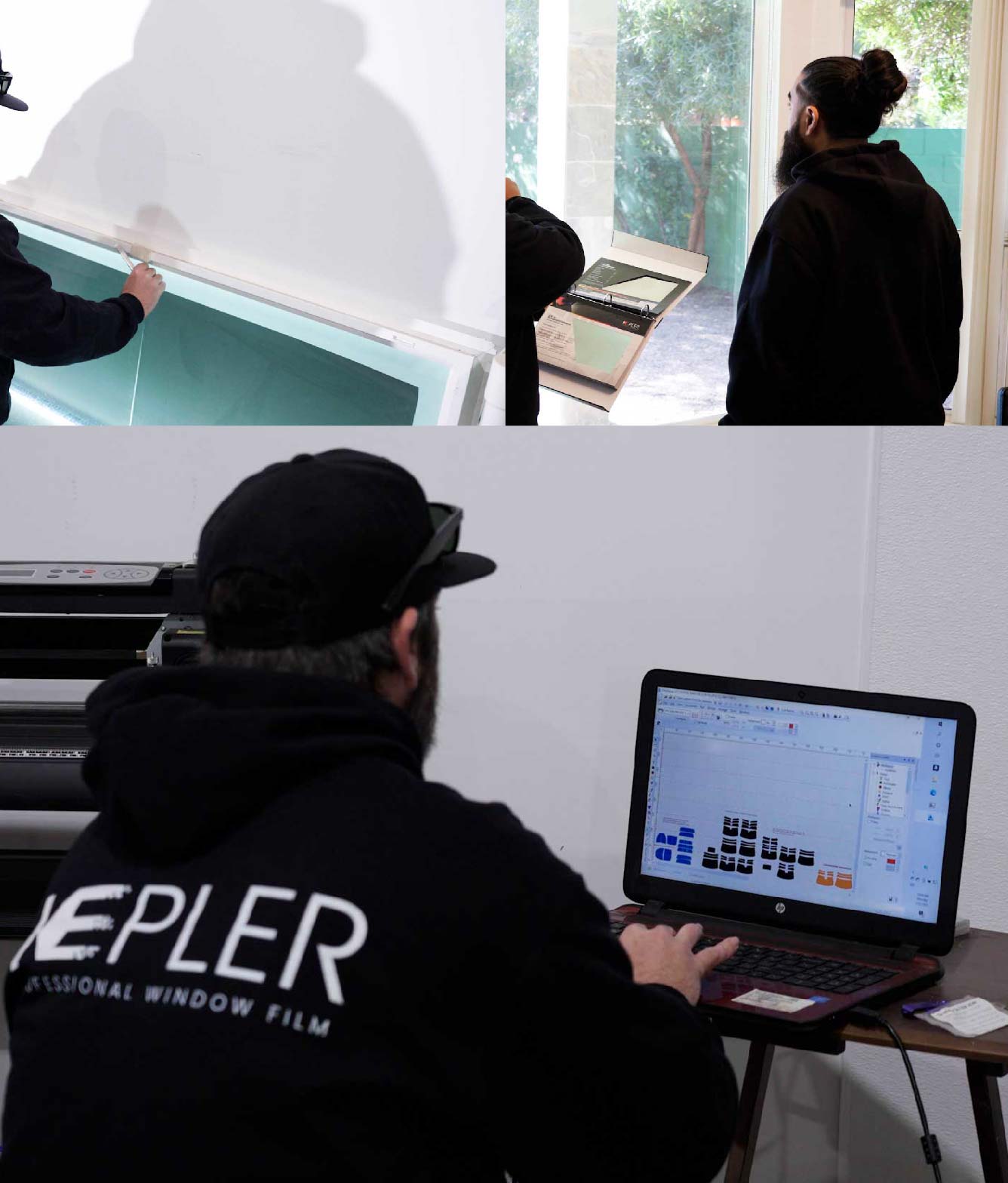 Ceramic Window Tinting Expert Cutting Film in Niles, Ohio