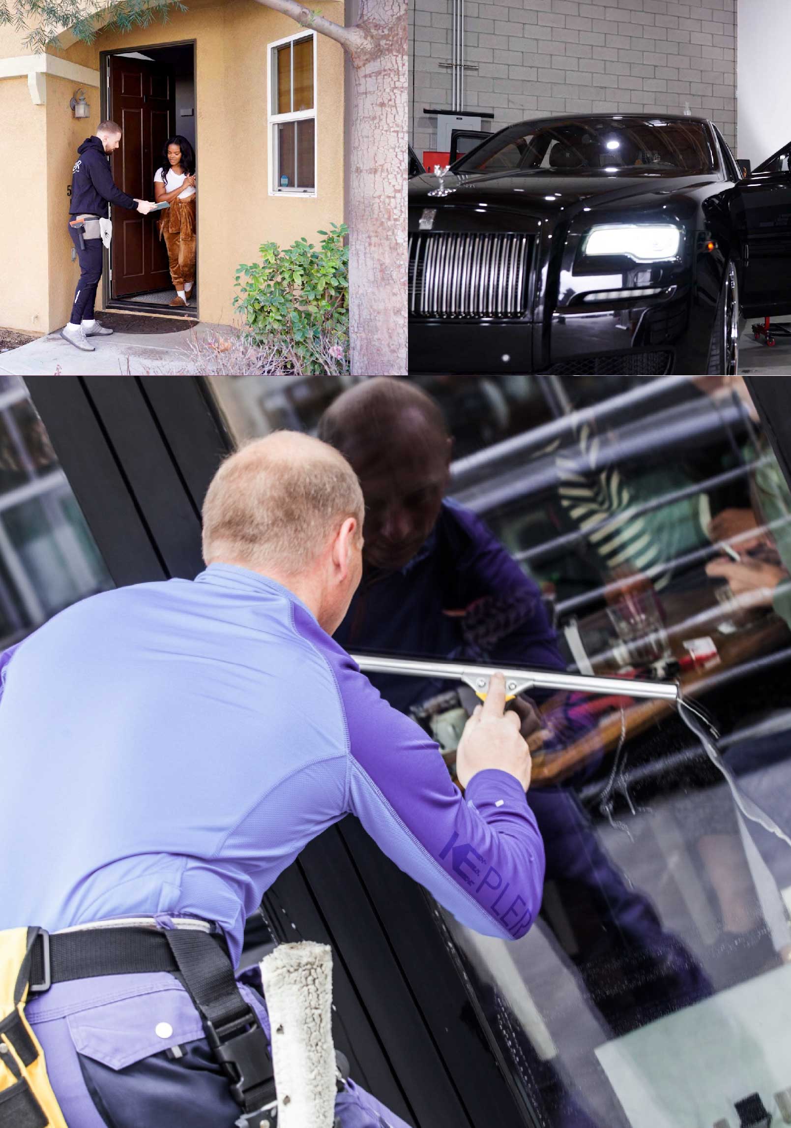 Kepler Skilled Applying Anti-Graffiti Window Film to a Cleveland Shop Front