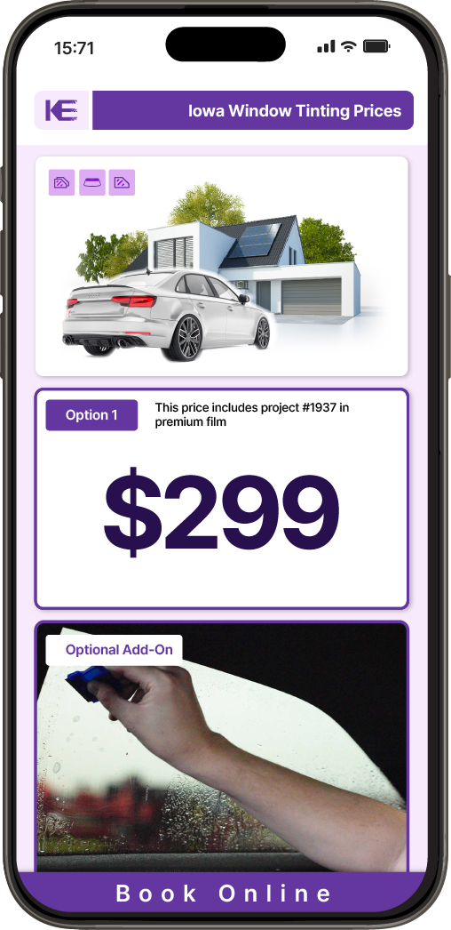View Competitive Car Window Tinting Prices in Iowa