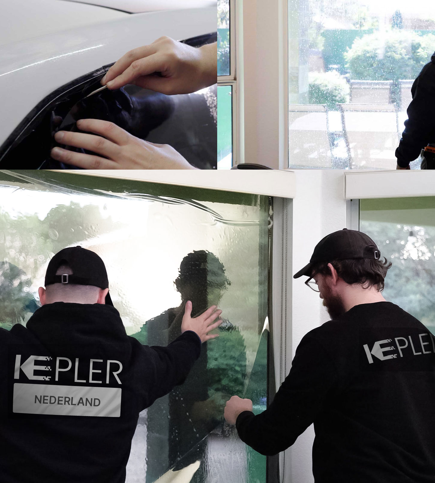 Expert Technician Applying Ceramic Window Tint to Home in Nederland
