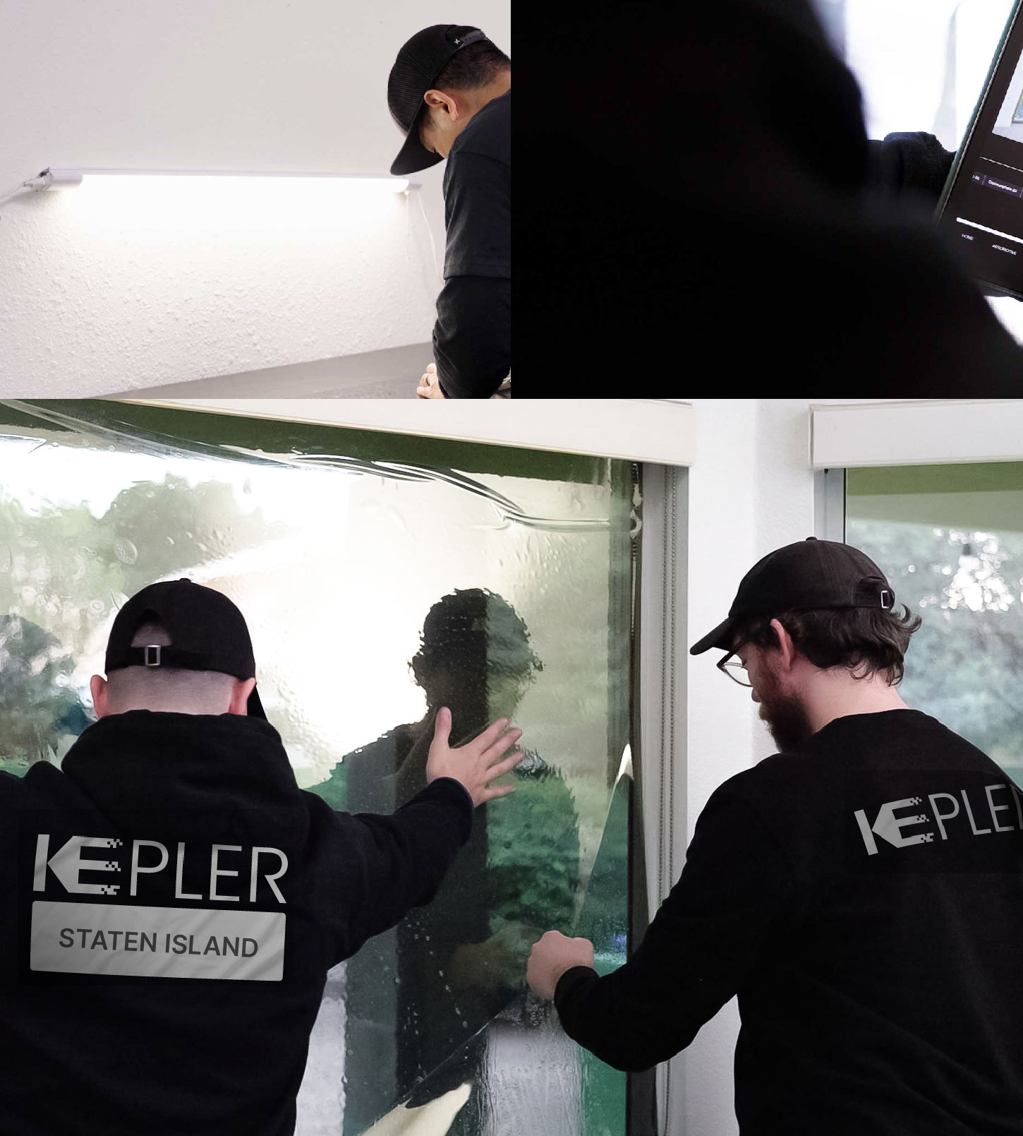 Kepler Technician Fitting Advanced Window Tint to Home in Staten Island