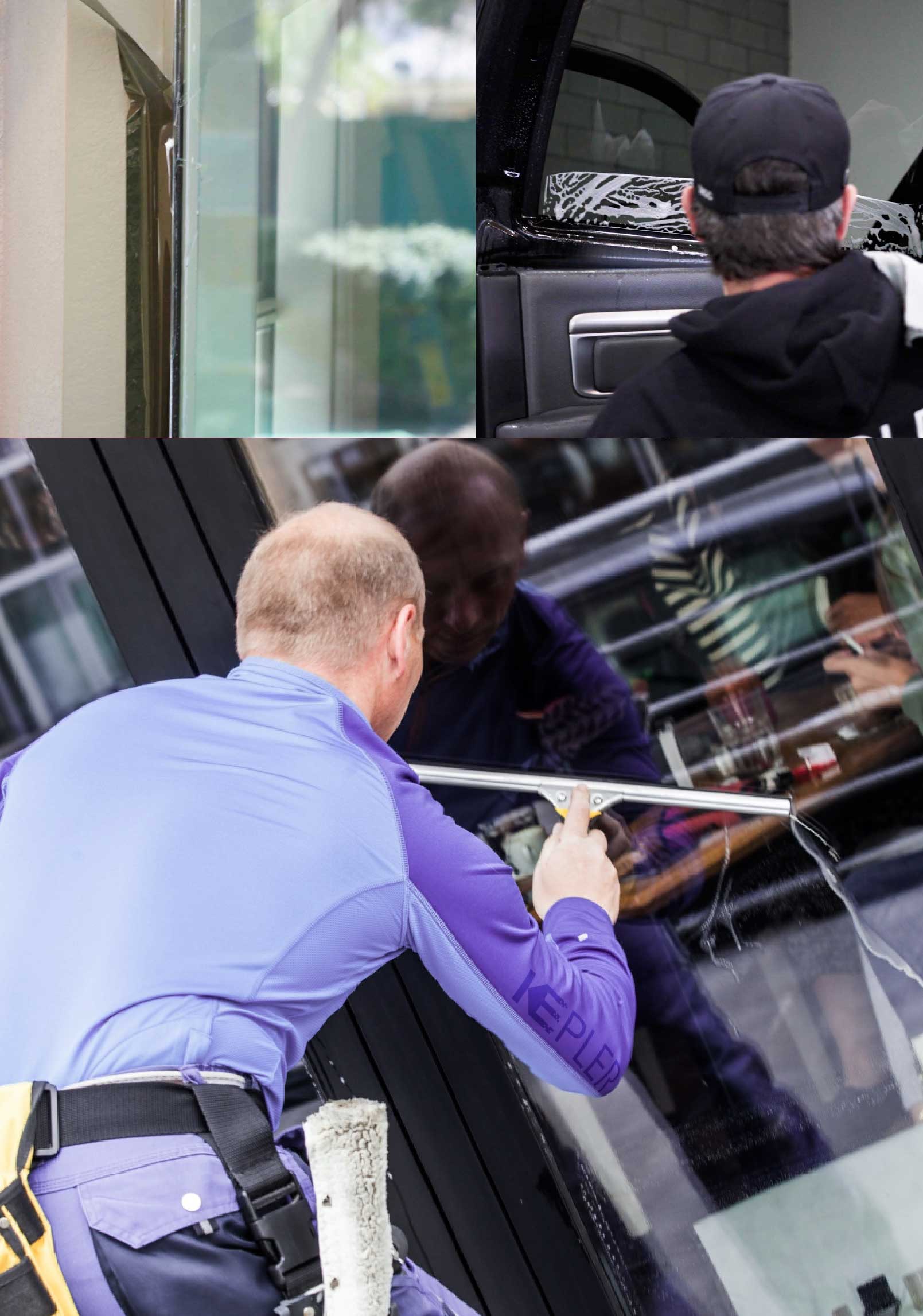 Kepler Expert Applying Anti-Graffiti Window Film to a Billerica Shop Front
