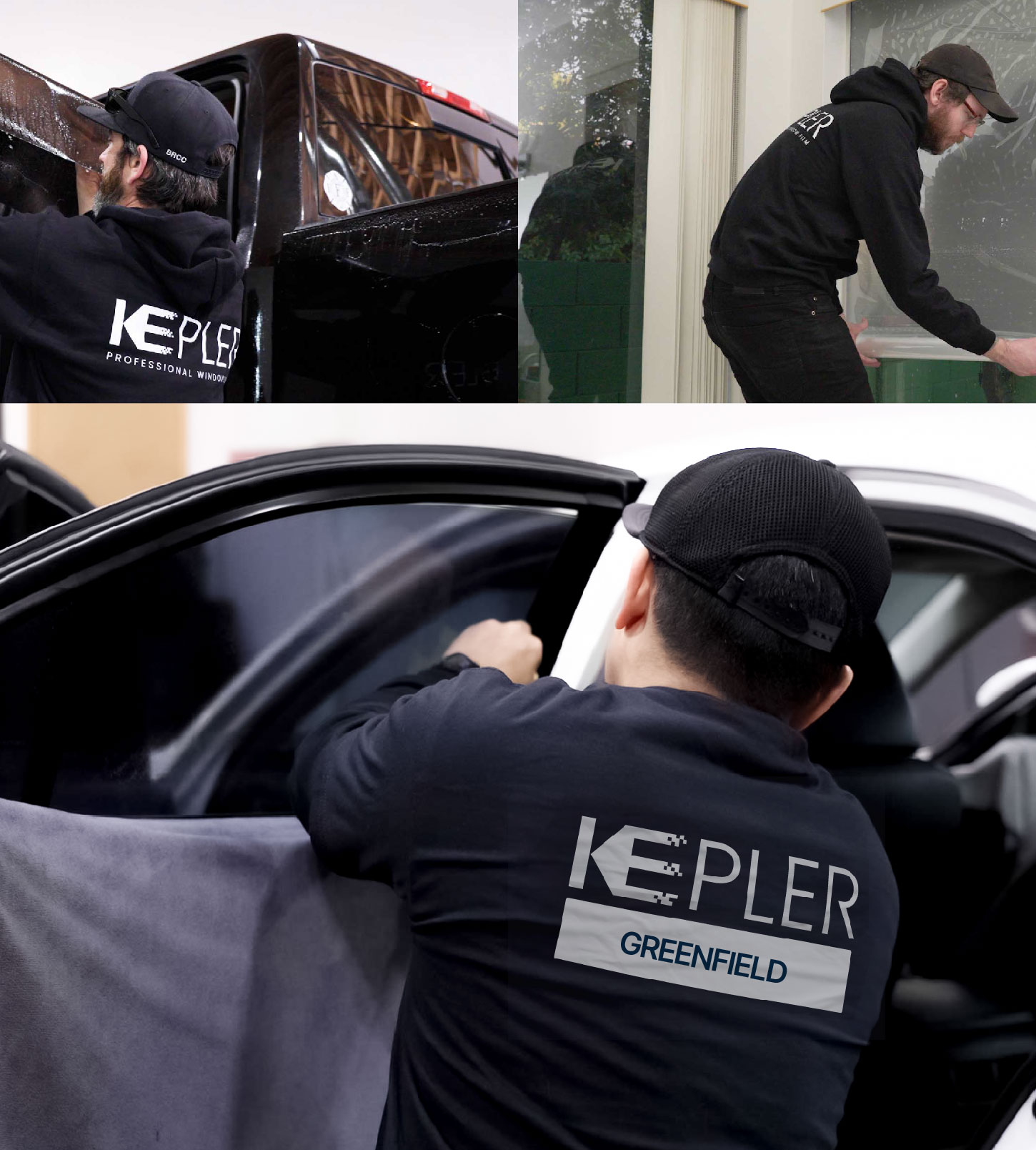 Automotive Window Tinting Expert Applying Film in Greenfield, California