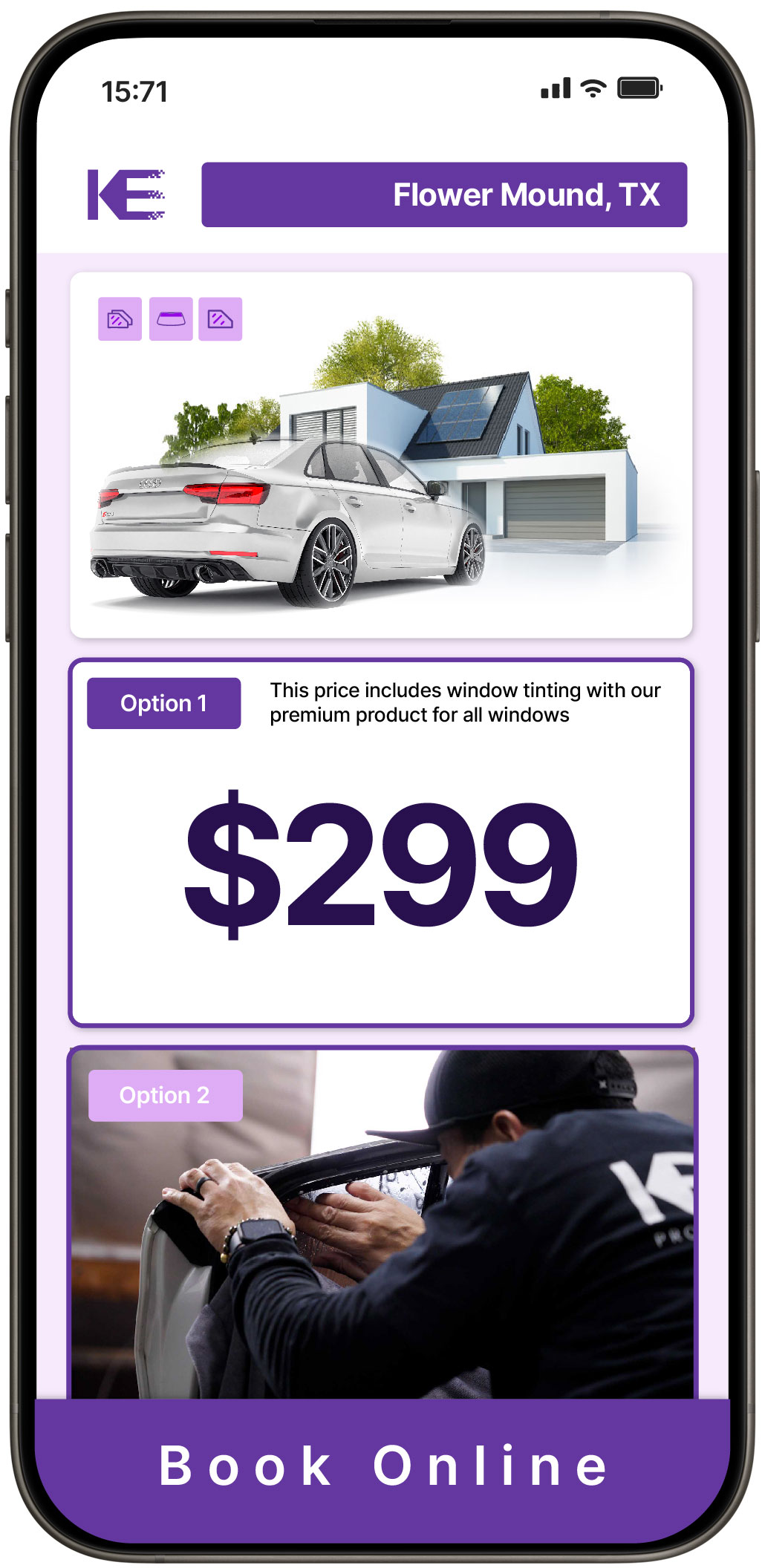 View Competitive Tesla Window Tinting Costs in Forney, Texas