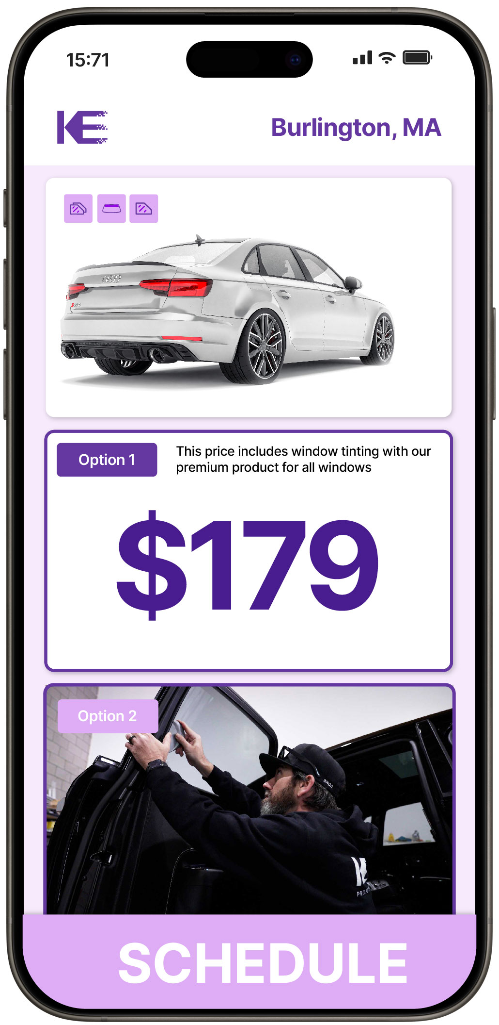 View Competitive Car Window Tinting Rates in Burlington, Massachusetts