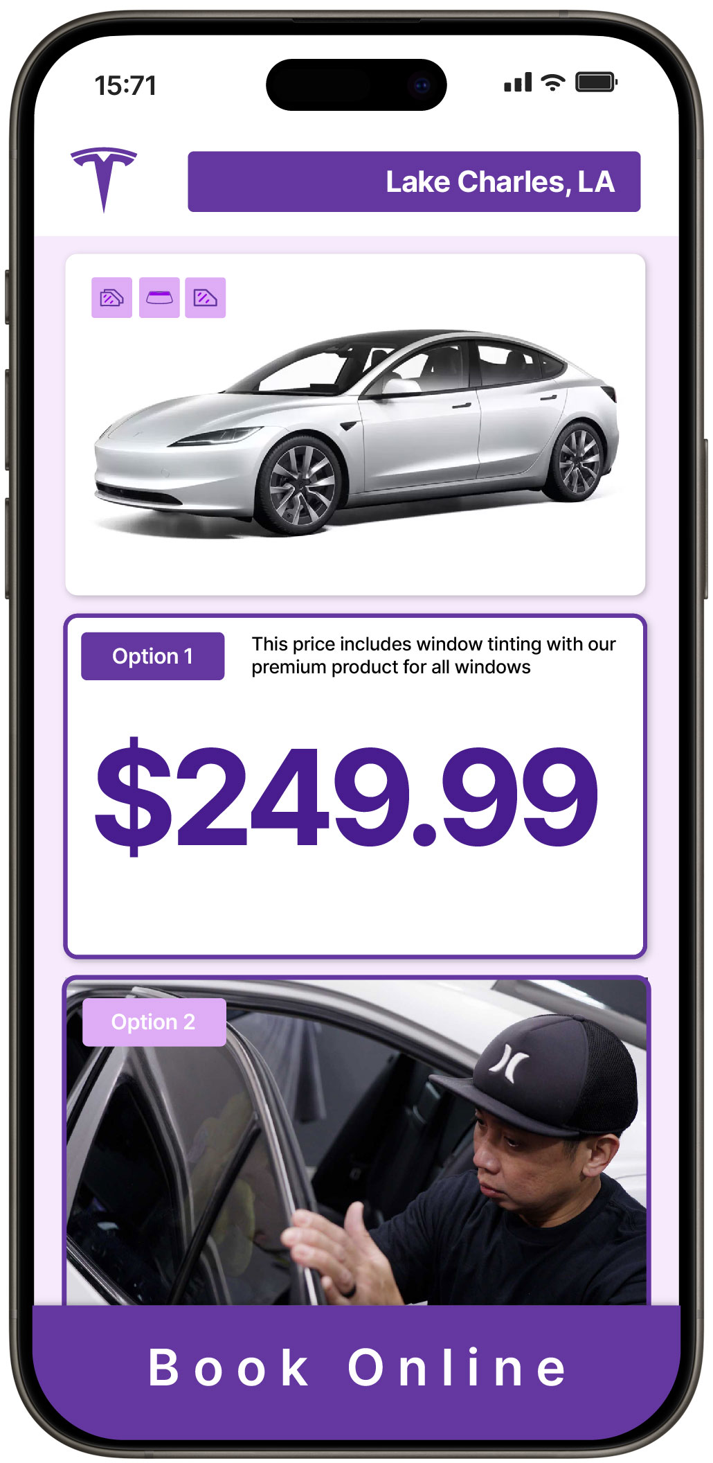 View Reasonable Tesla Window Tinting Rates in Lake Charles, Louisiana