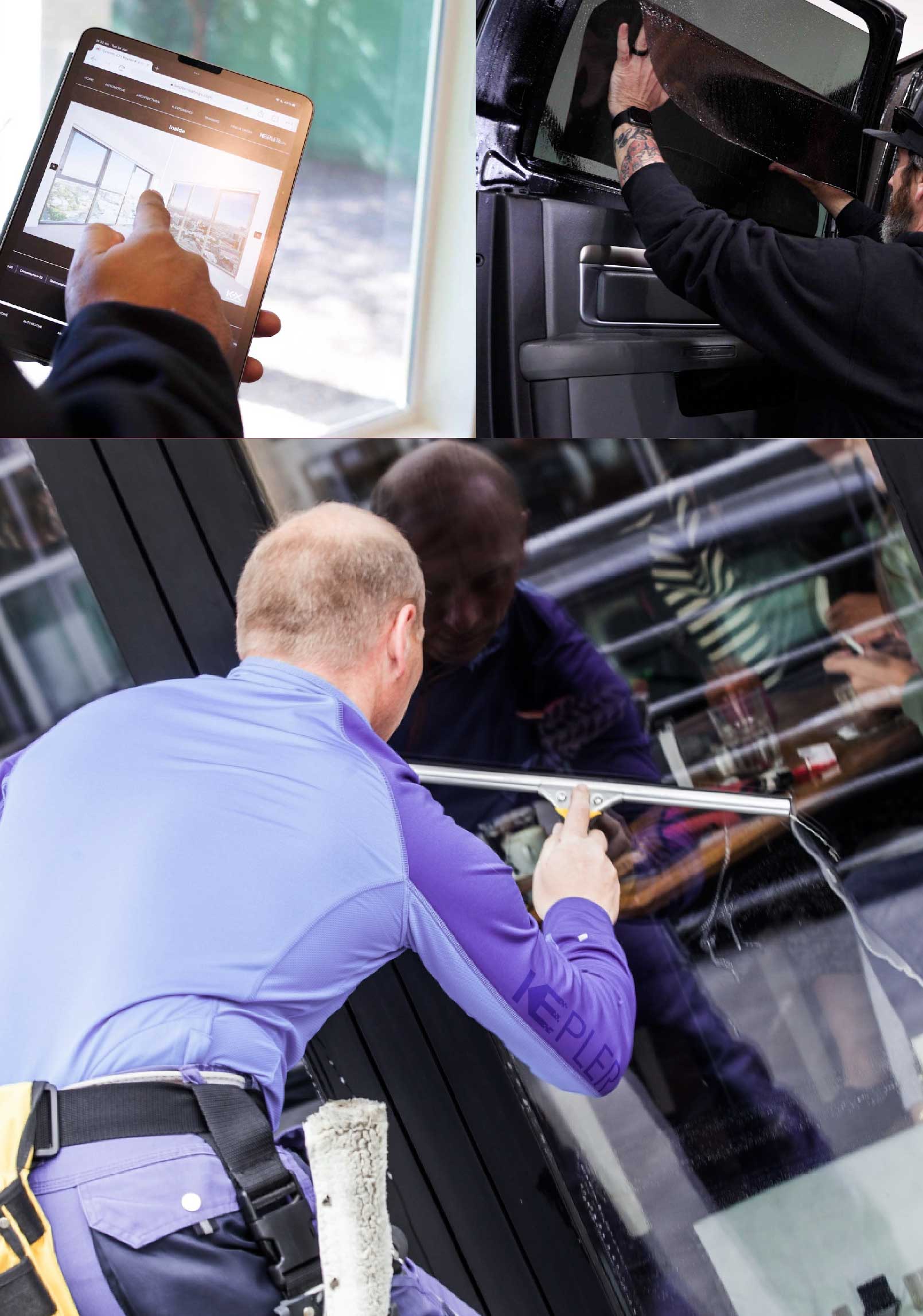 Kepler Expert Applying Anti-Graffiti Window Film to a Canby Shop Front