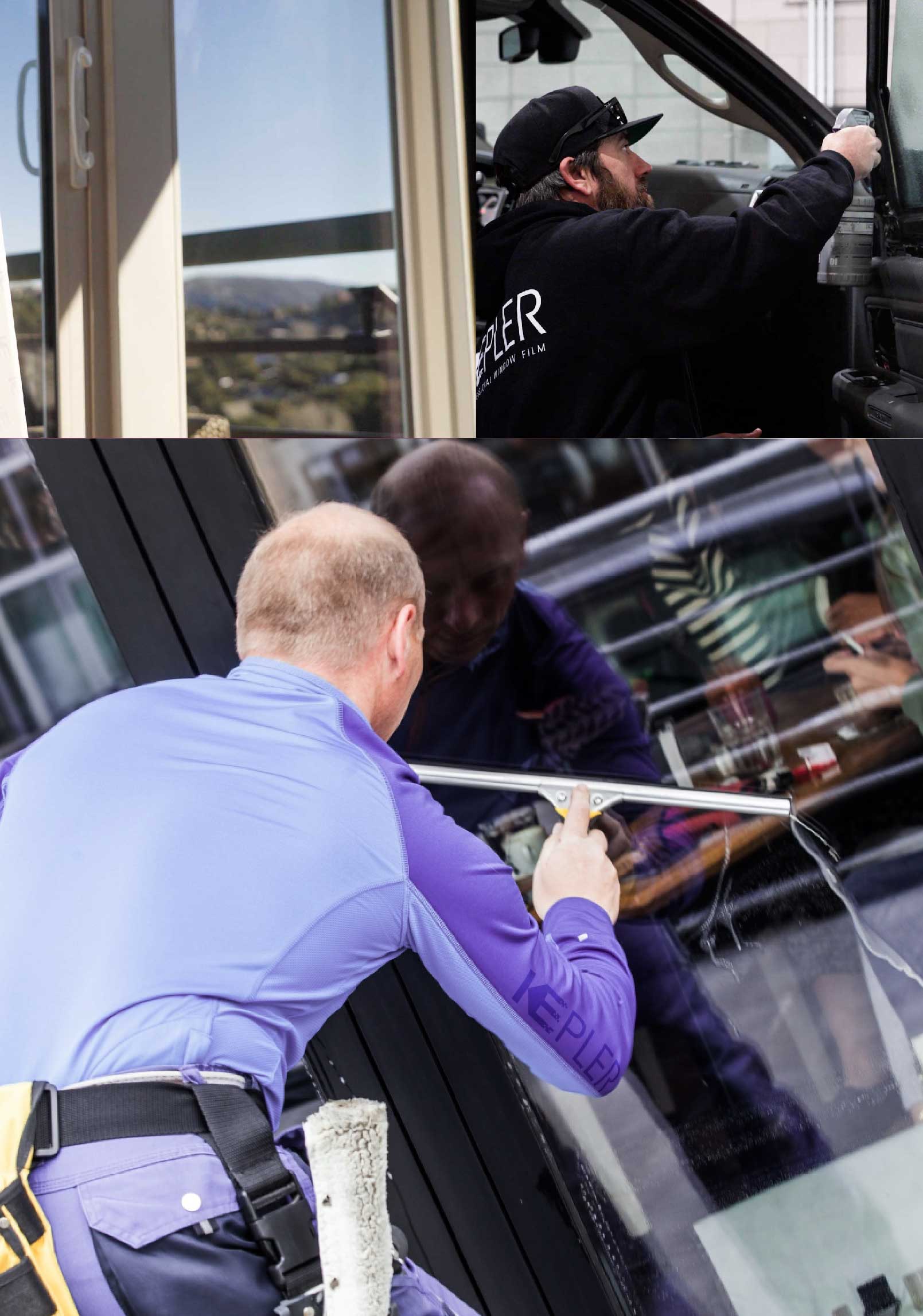 Kepler Expert Applying Anti-Graffiti Window Film to a Collierville Shop Front