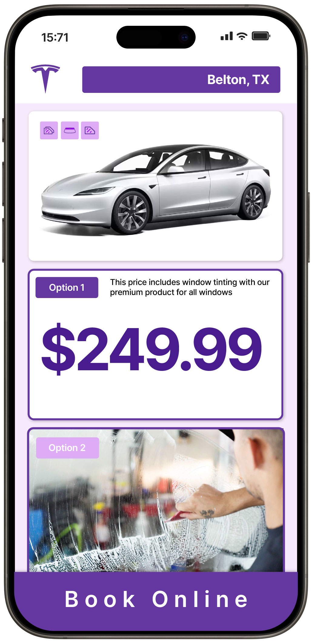 View Reasonable Tesla Window Tinting Rates in Belton, Texas