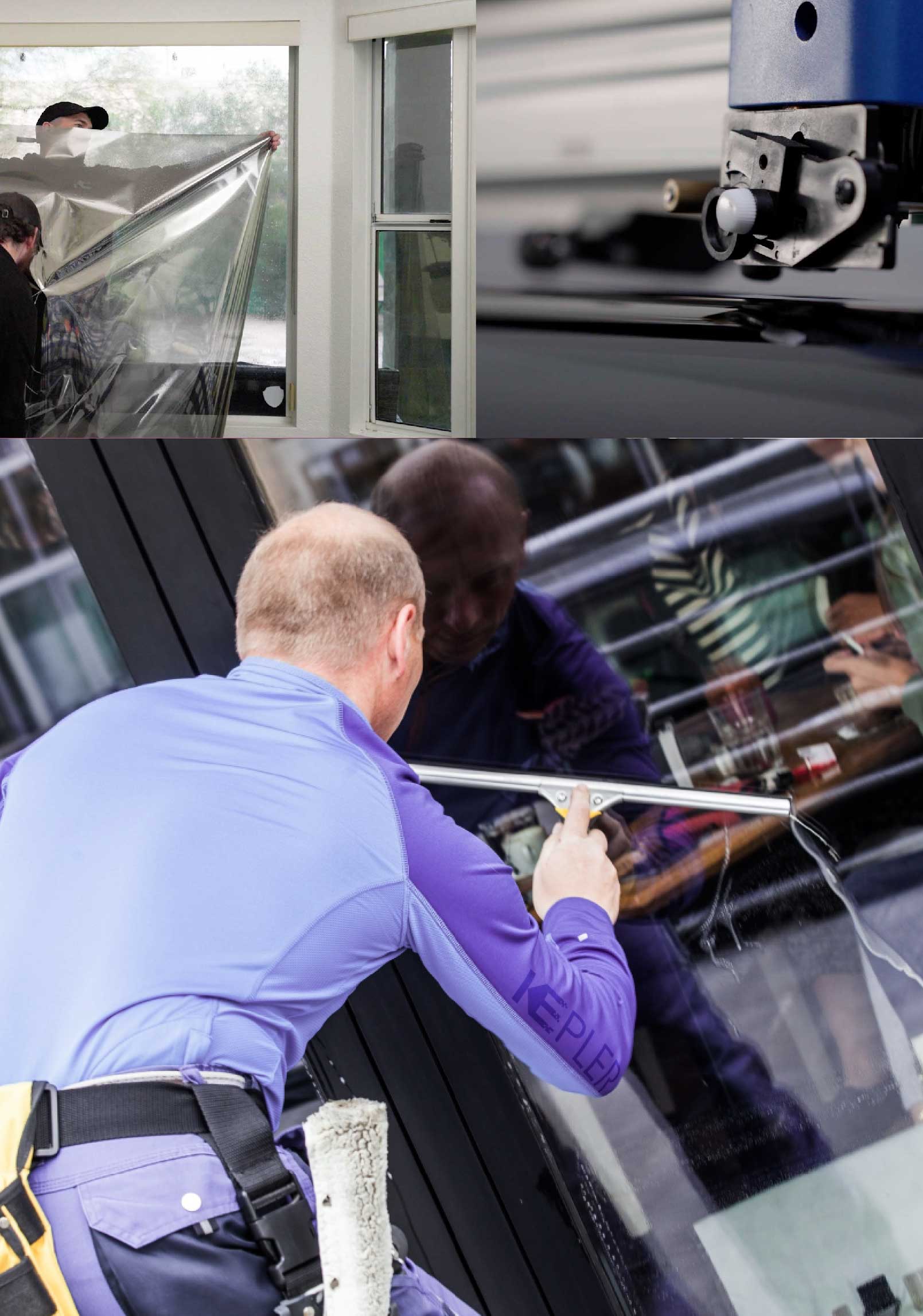 Kepler Skilled Applying Anti-Graffiti Window Film to a Dana Point Shop Front