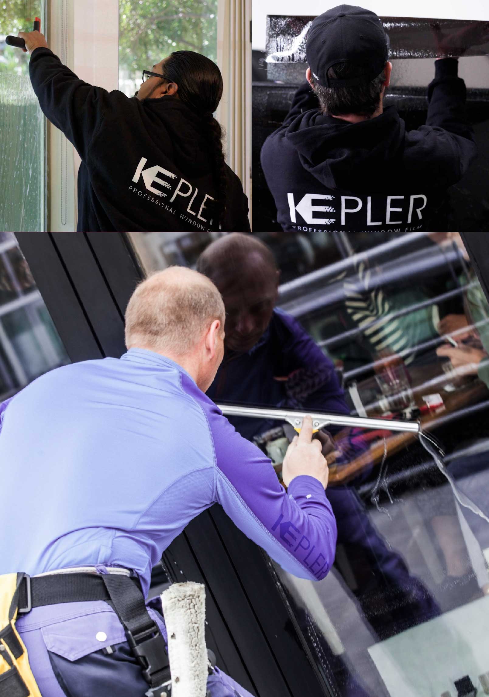 Kepler Professional Applying Anti-Graffiti Window Film to a Haines City Shop Front