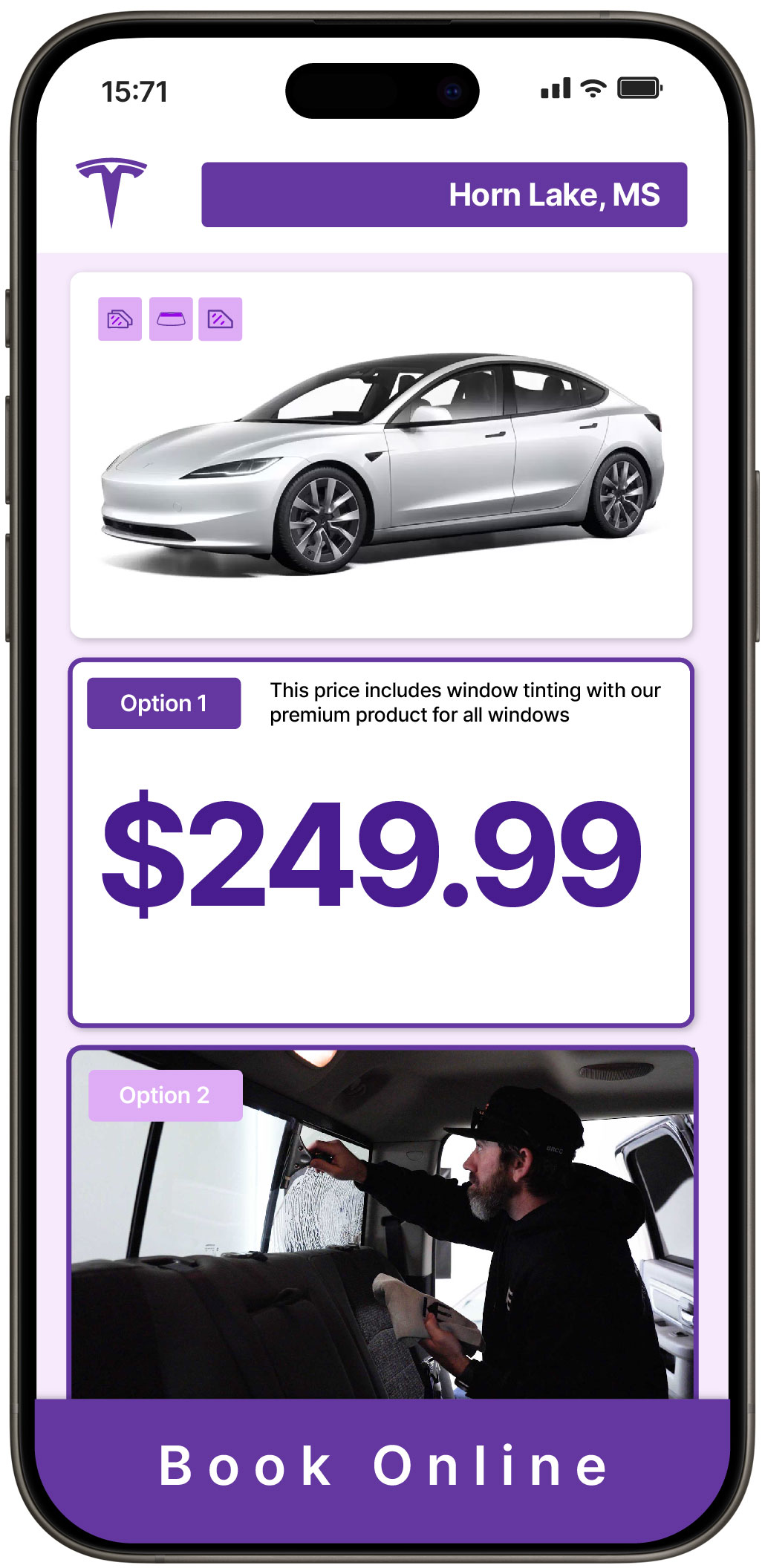View Reasonable Tesla Window Tinting Rates in Horn Lake, Mississippi