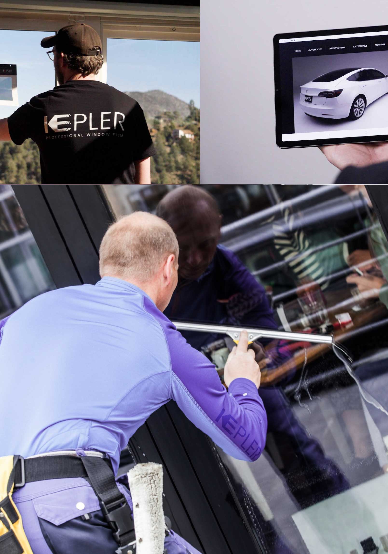 Kepler Skilled Applying Anti-Graffiti Window Film to a Columbus Shop Front