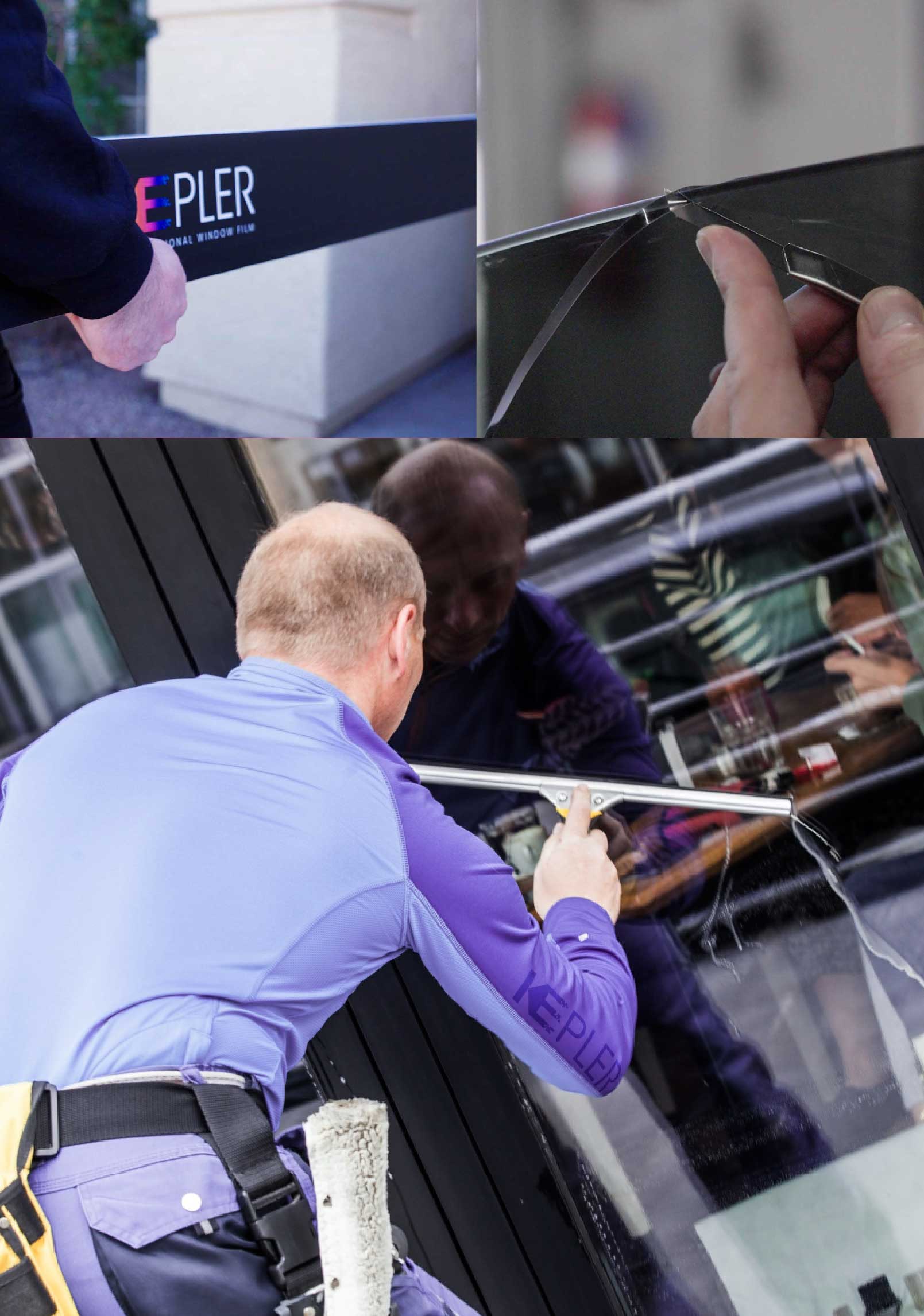 Kepler Expert Applying Anti-Graffiti Window Film to a Hudson Shop Front