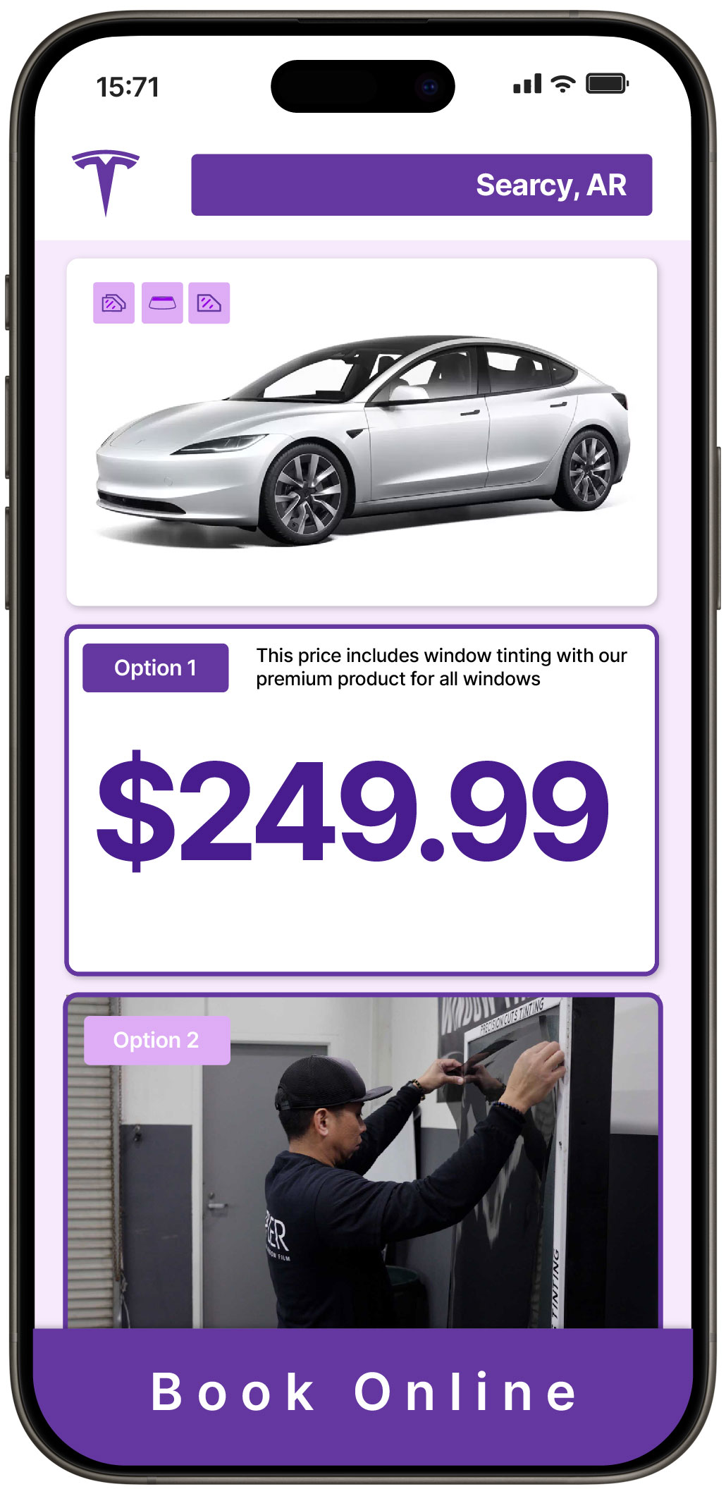 View Reasonable Tesla Window Tinting Rates in Pine Bluff, Arkansas