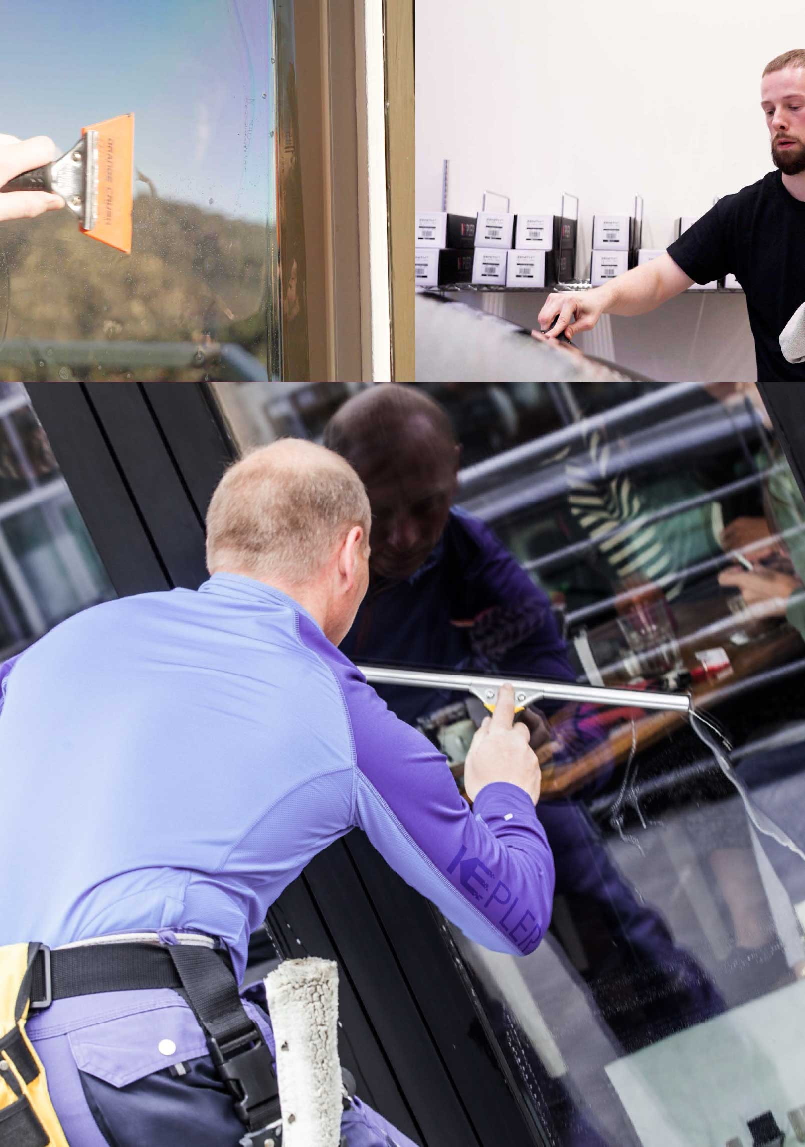 Kepler Expert Applying Anti-Graffiti Window Film to a Culpeper Shop Front