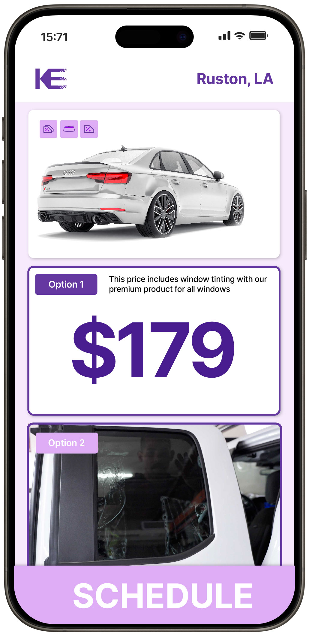 View Competitive Car Window Tinting Rates in Ruston, Louisiana