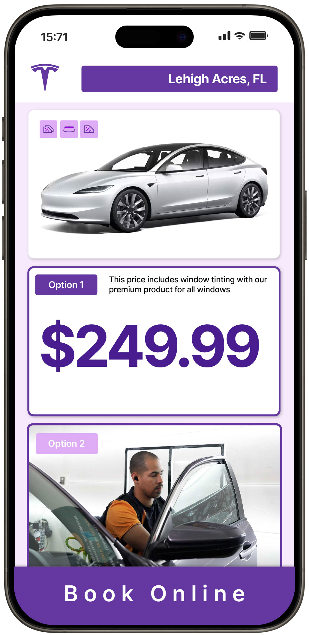 View Affordable Tesla Window Tinting Rates in Lehigh Acres, Florida