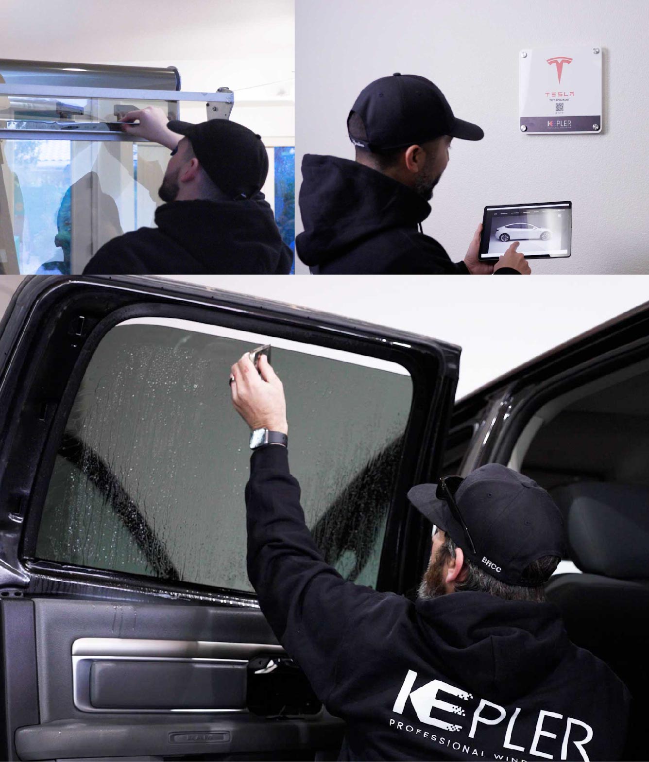 Kepler Window Tinting Specialists at Work in Kingwood, Texas