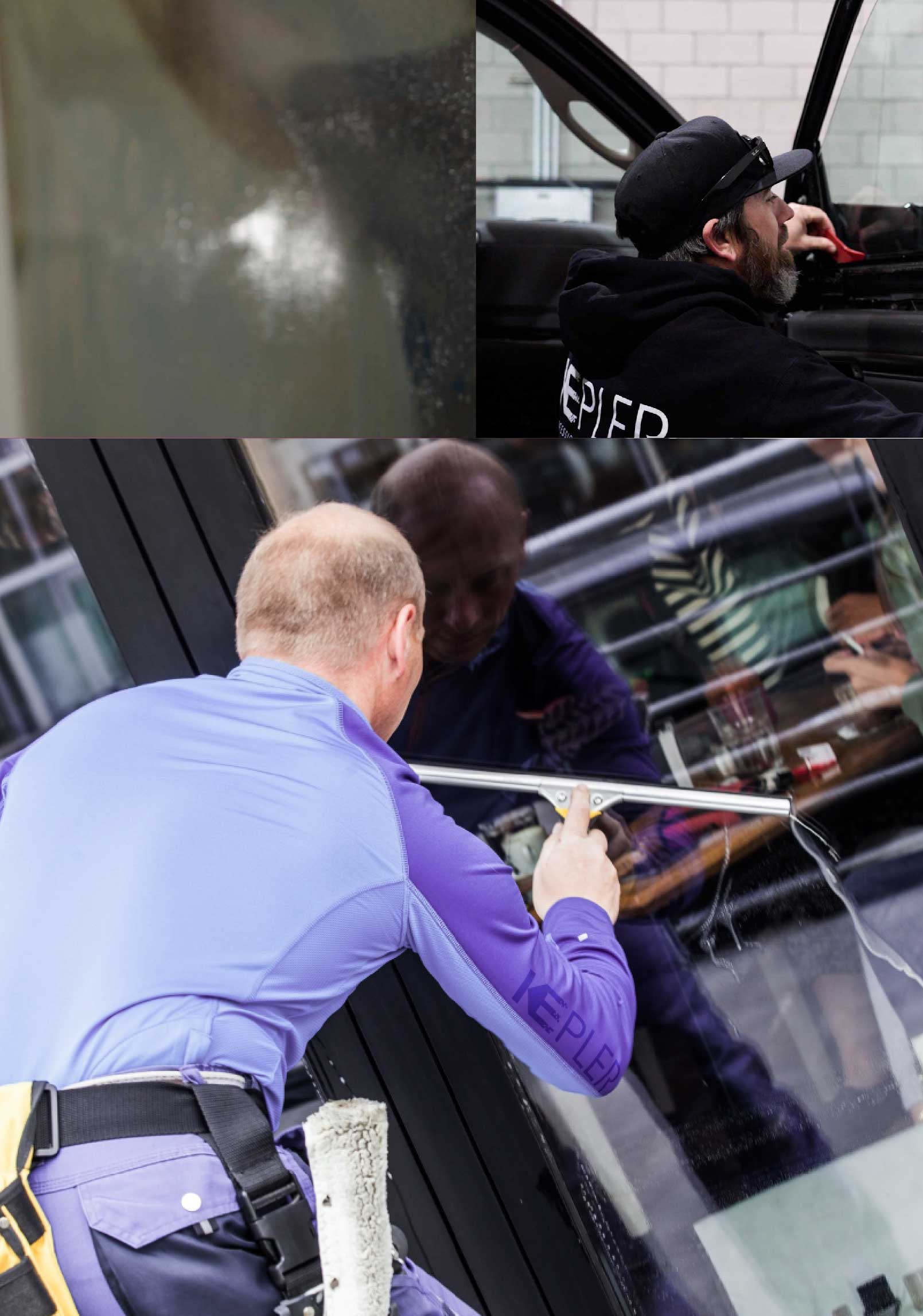 Kepler Professional Applying Anti-Graffiti Window Film to a Grand Junction Shop Front