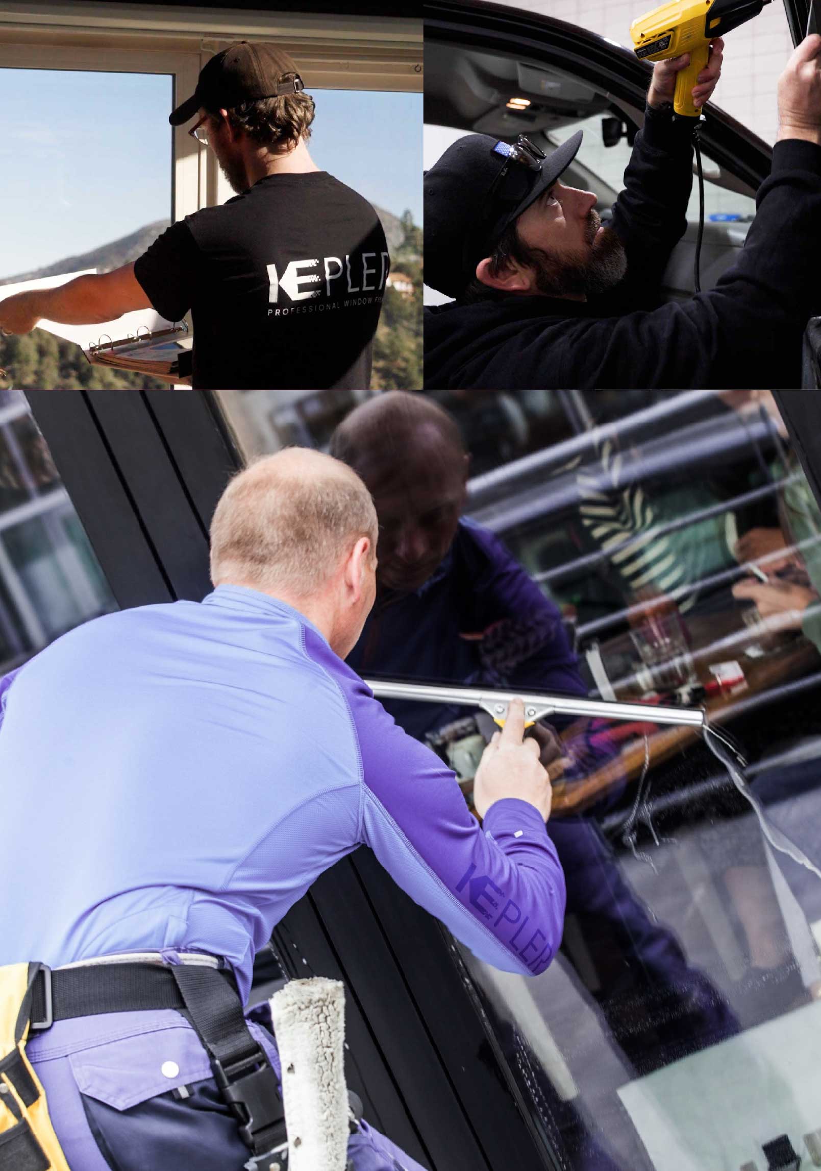 Kepler Skilled Applying Anti-Graffiti Window Film to a Lehi Shop Front