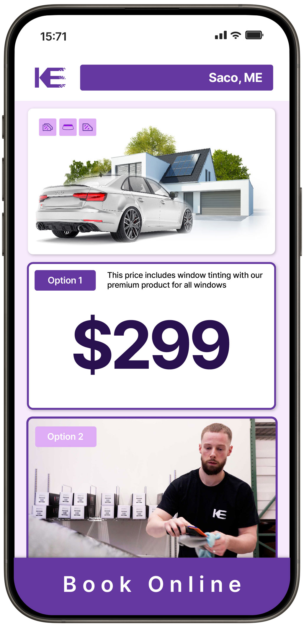 View Affordable Tesla Window Tinting Costs in Danville, Maine