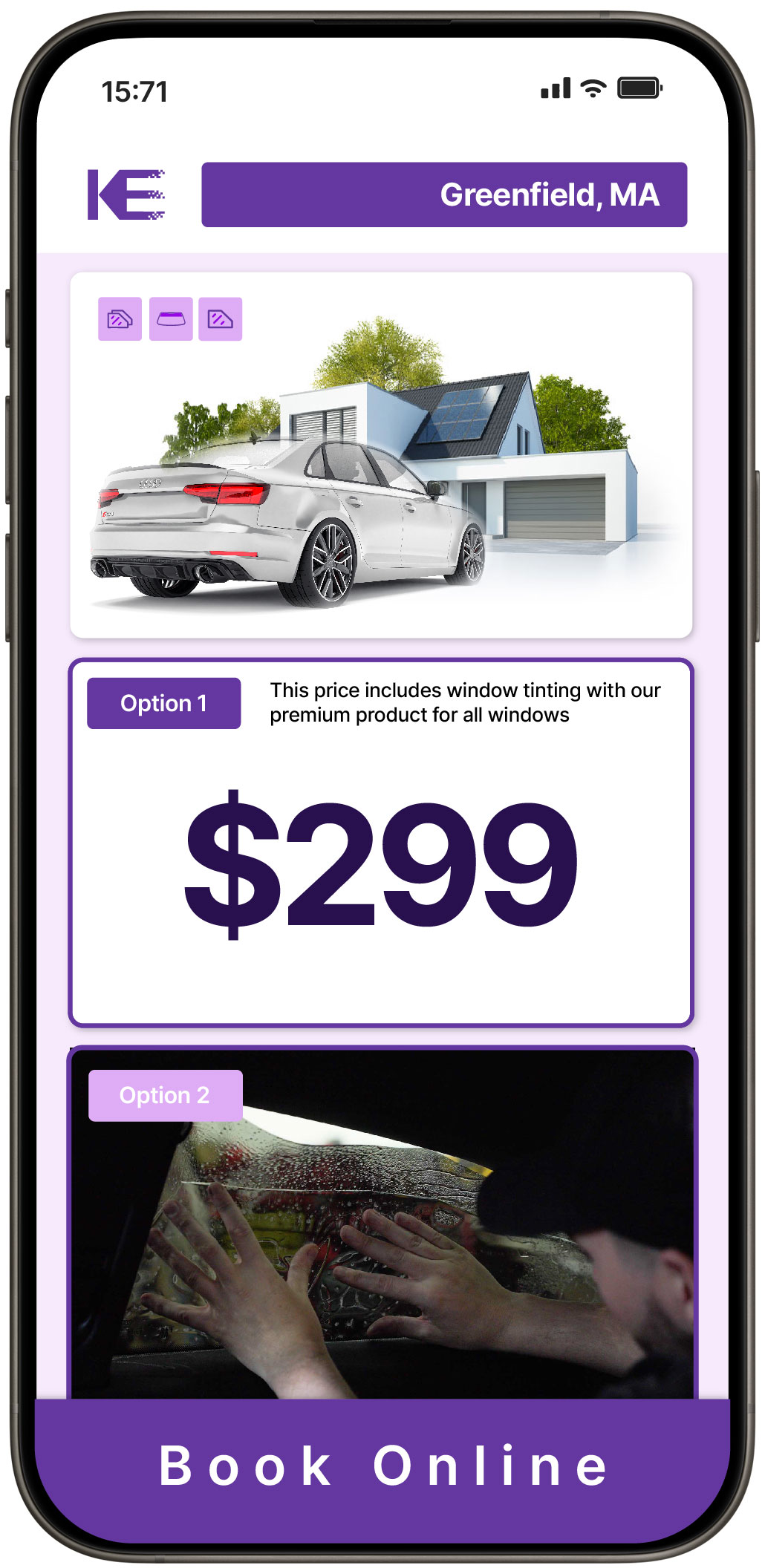 View Competitive Tesla Window Tinting Costs in Milford, Massachusetts