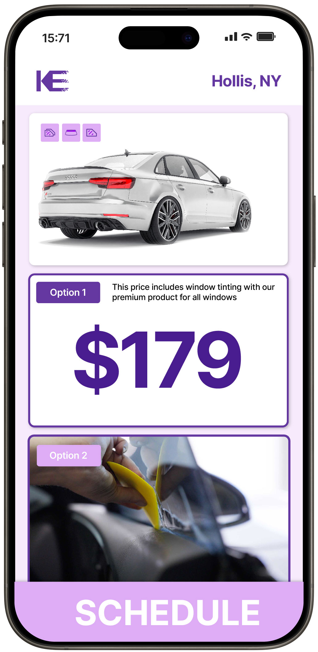 View Competitive Car Window Tinting Rates in Hollis, New York