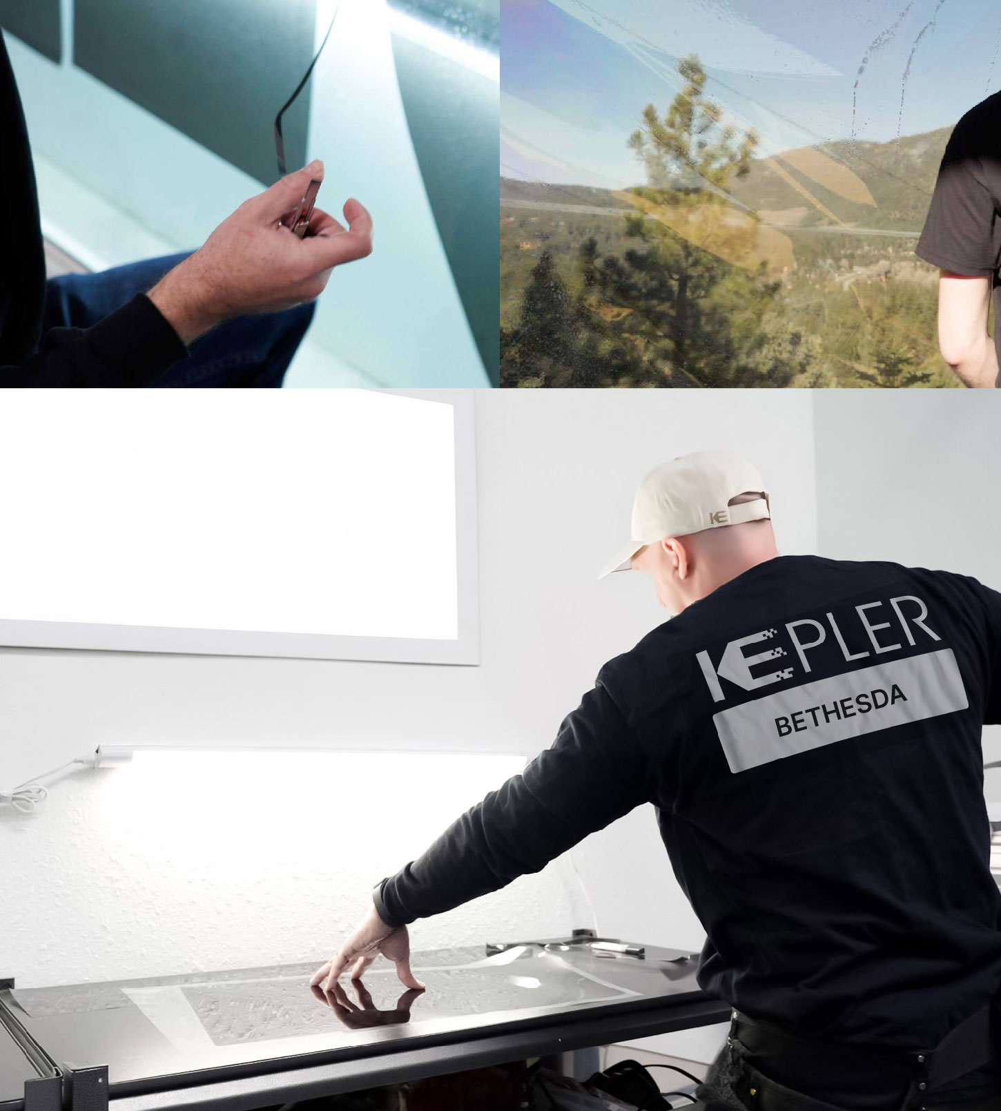 Window Tinting Specialist Cutting Film in Bethesda, Maryland
